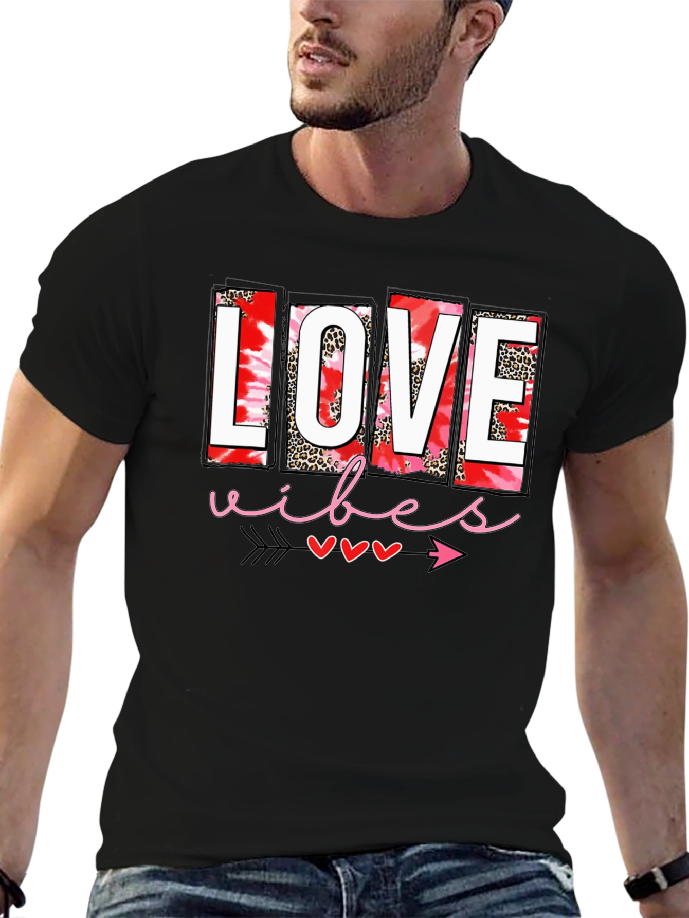 Black Love Vibes Valentine's Day Graphic Tee view 6