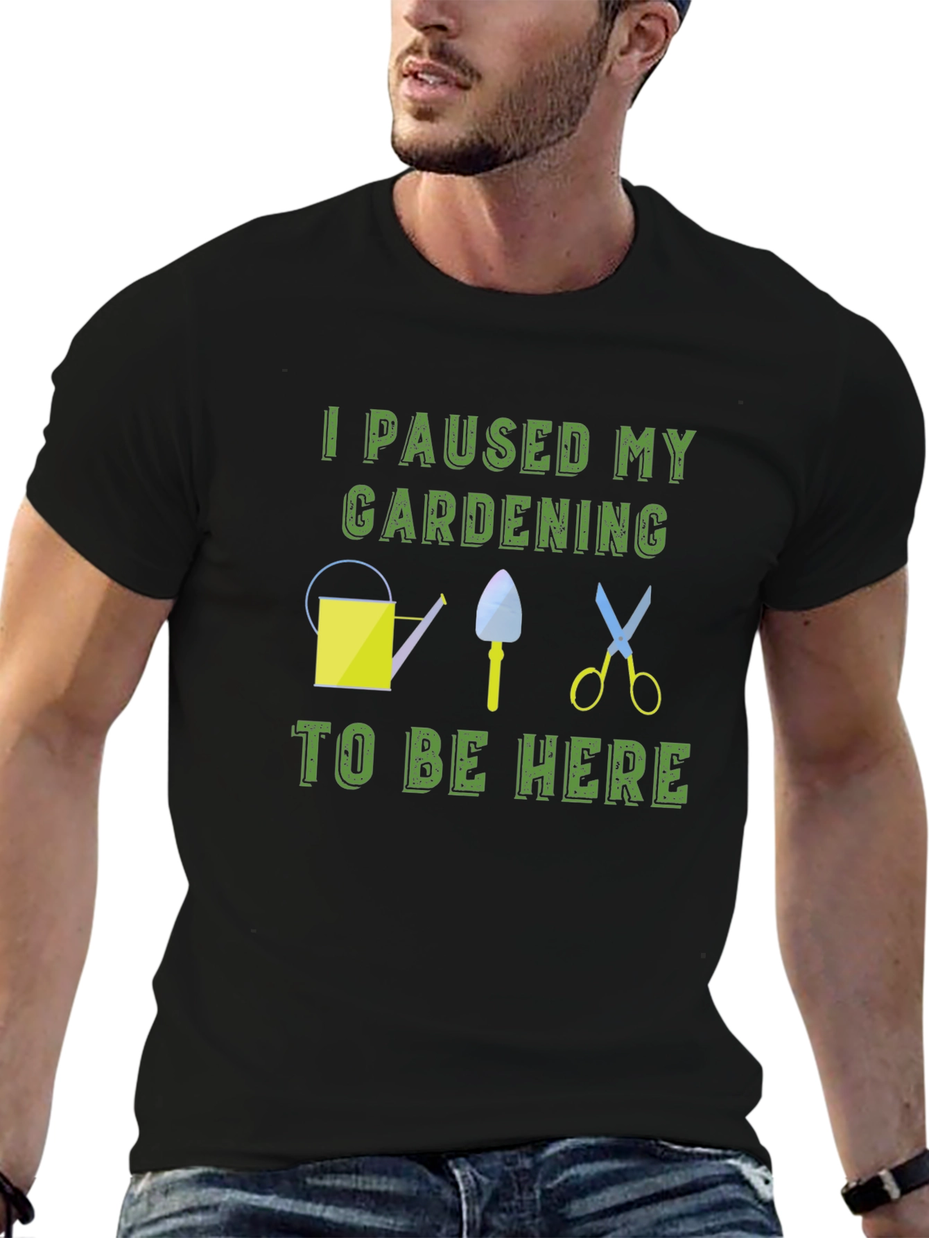 Black Gardening Humor T-Shirt view 6