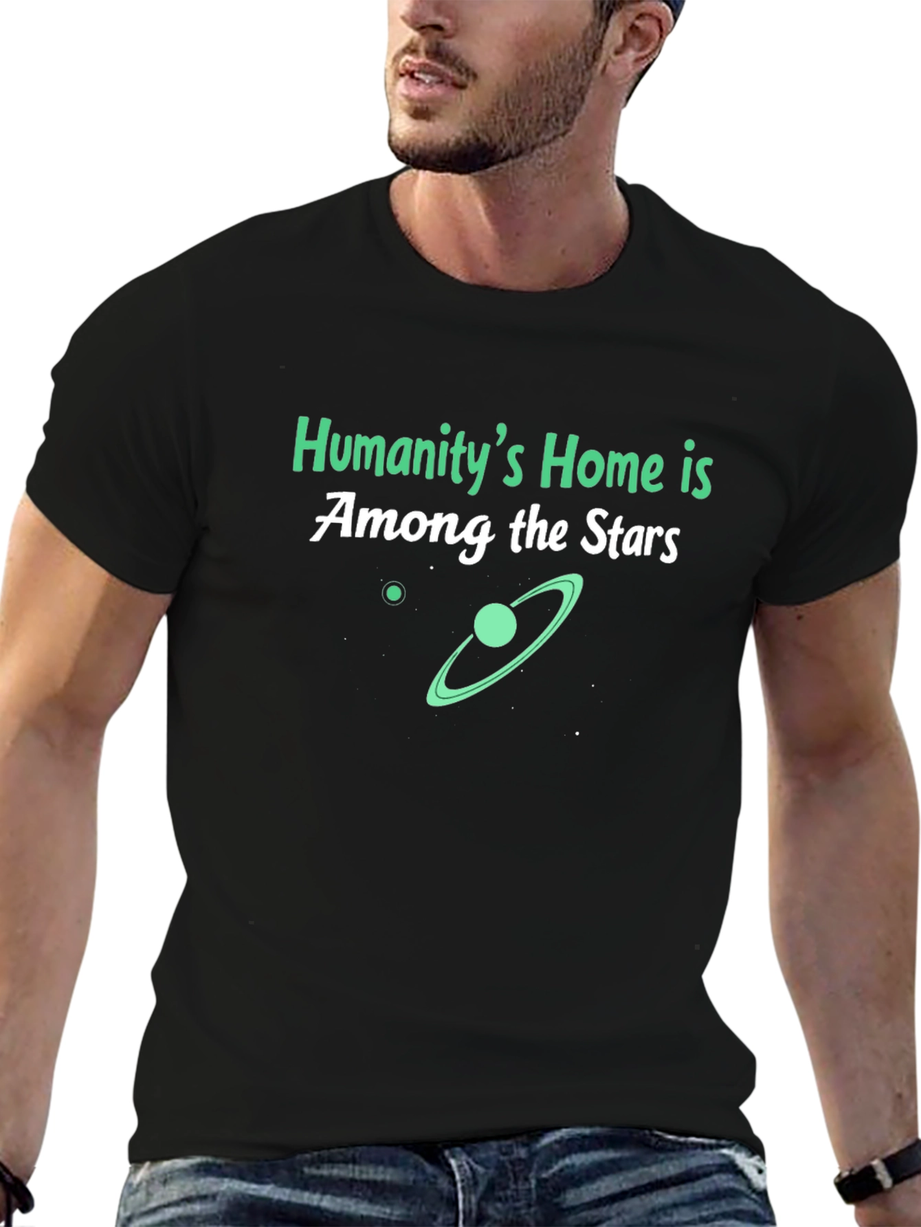 Black Humanity's Home is Among the Stars T-Shirt view 6
