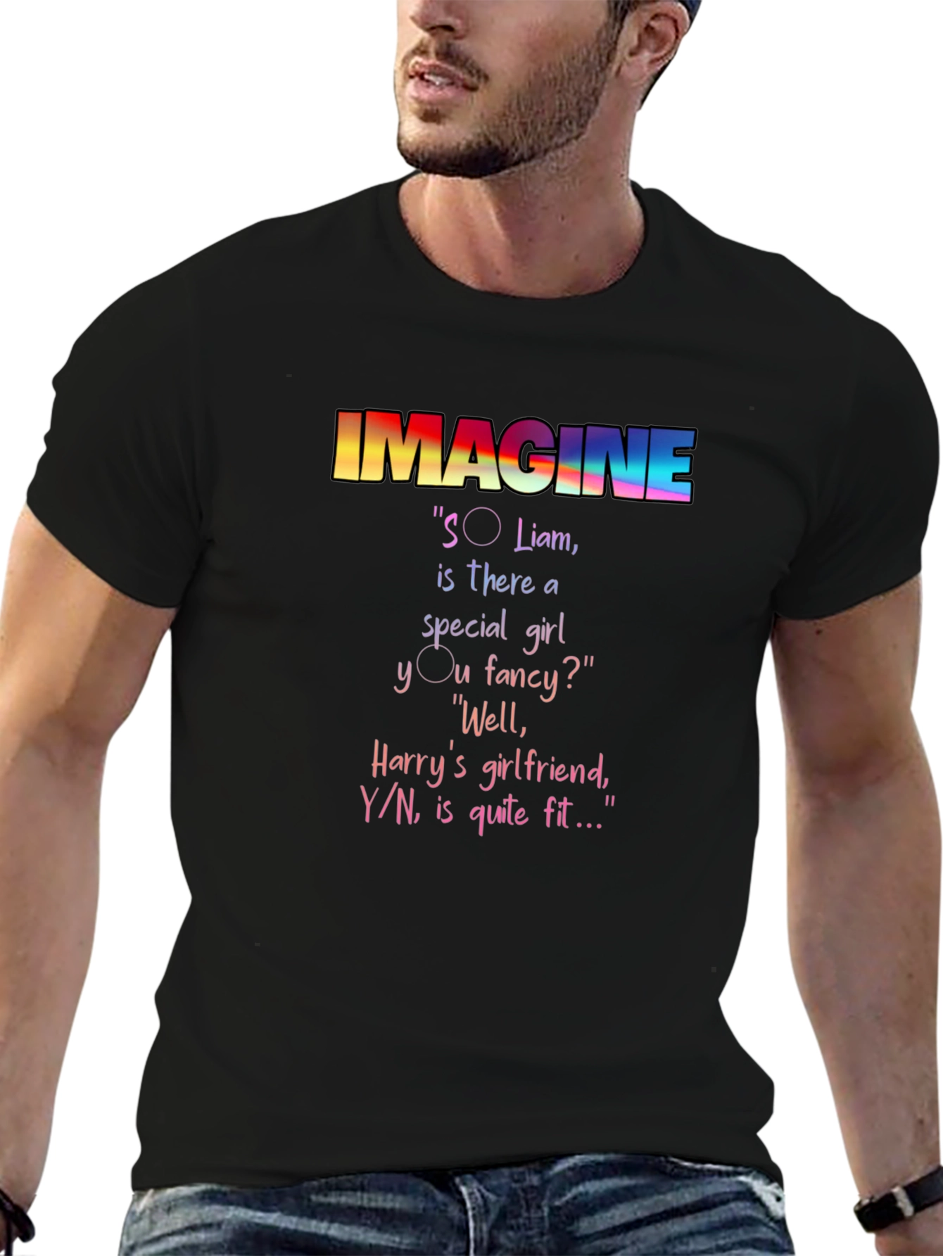Black Imagine Novelty T-Shirt view 6