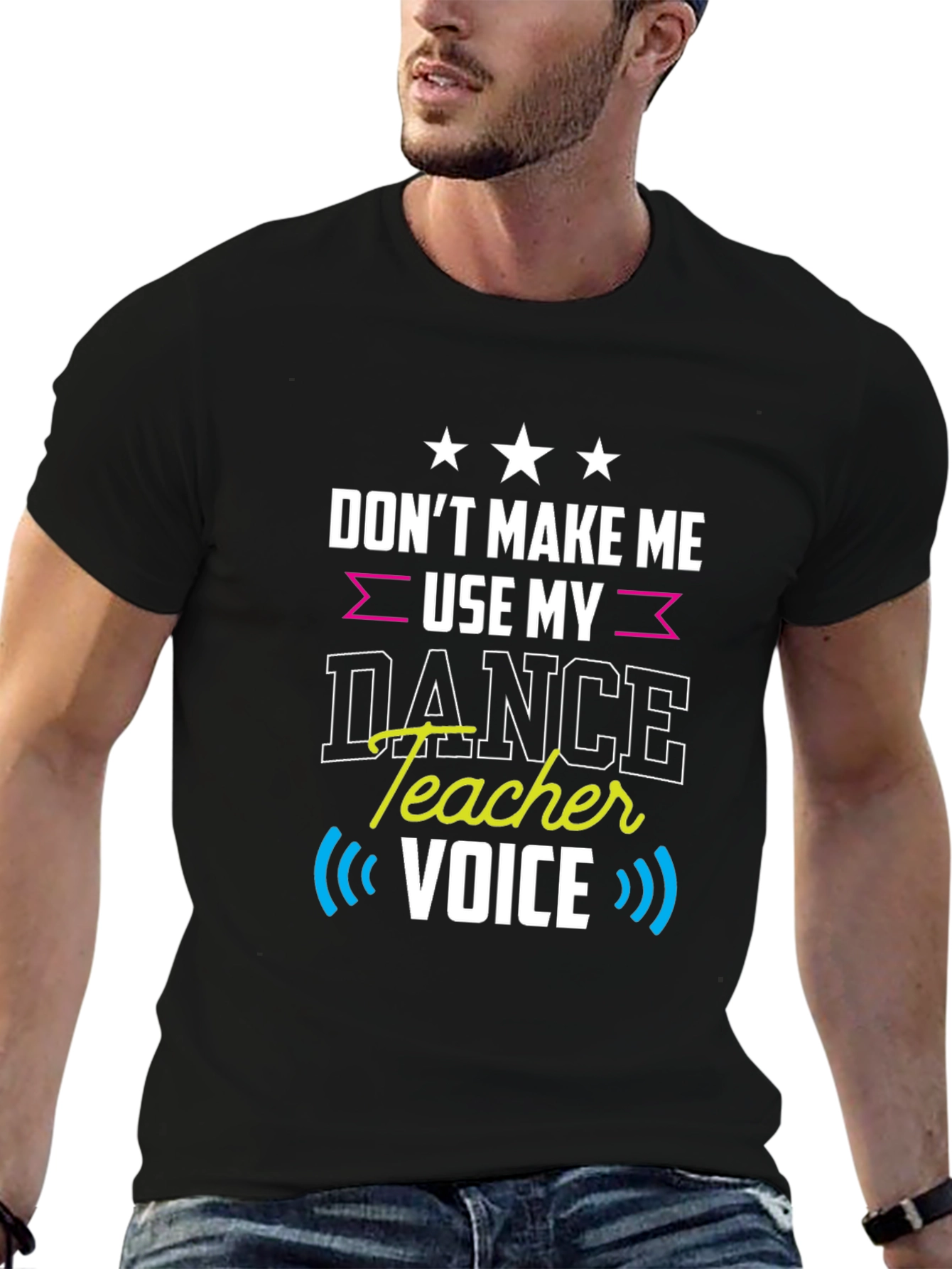 Black Dance Teacher Voice T-Shirt Funny Dance Instructor Tee view 6