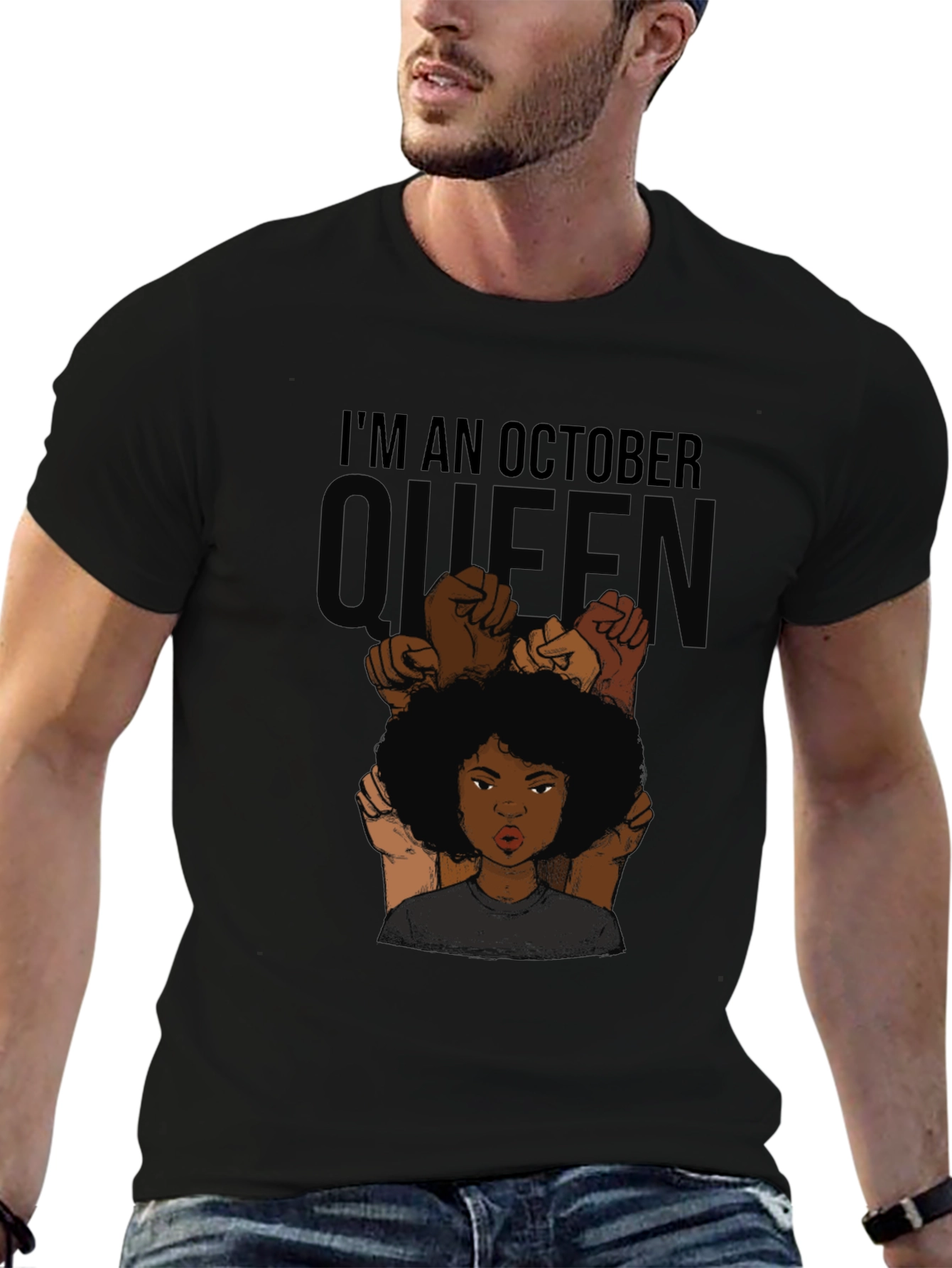 Black October Queen Black T-Shirt view 6