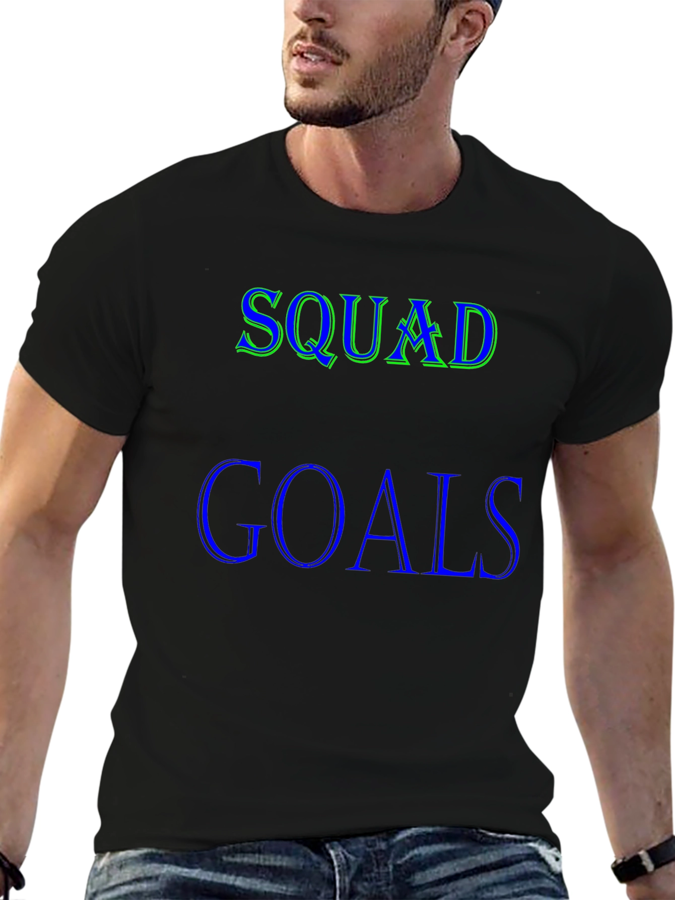 Black Squad Goals T-Shirt - Black Graphic Tee view 6