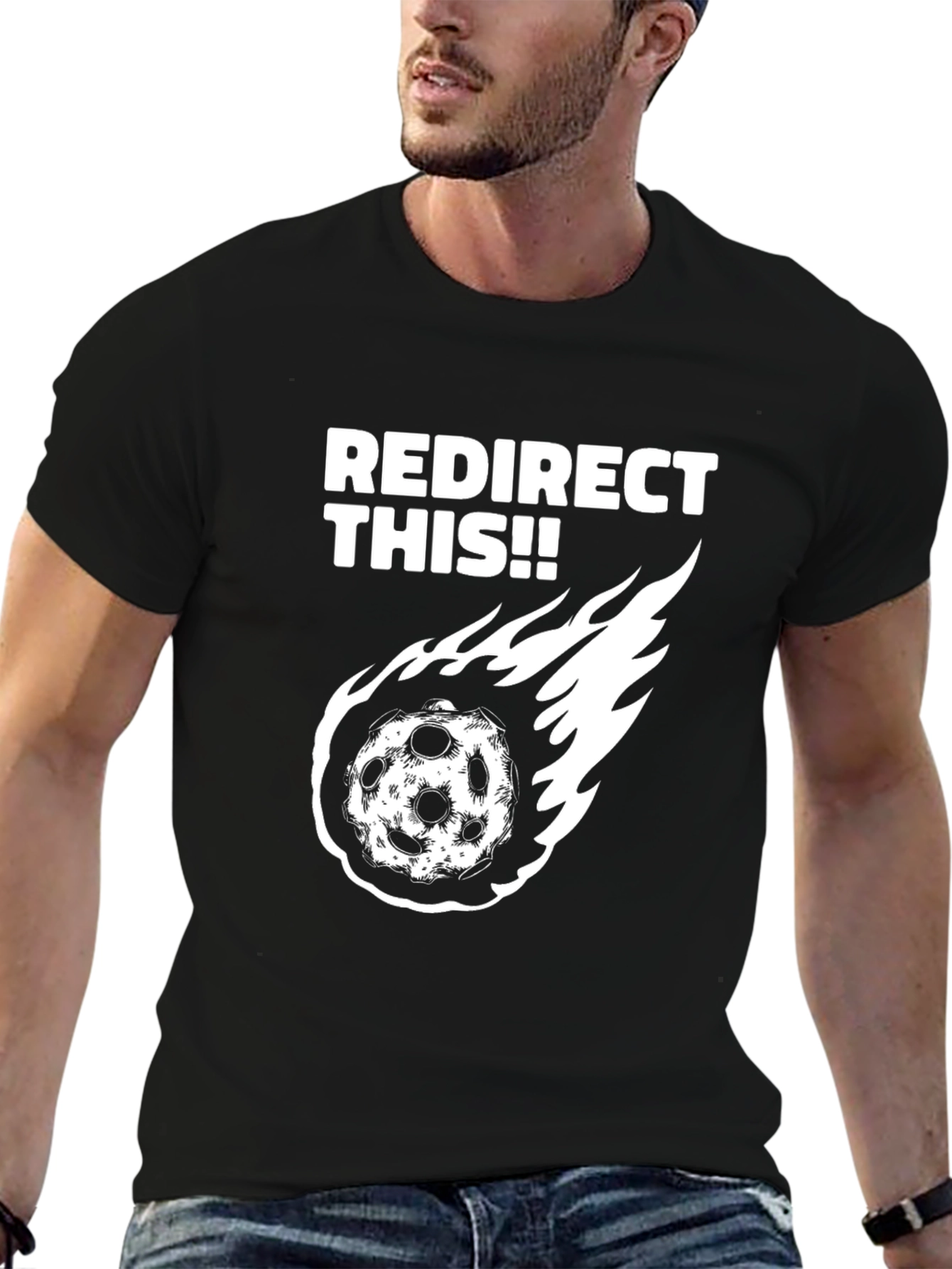 Black Redirect This Graphic Tee view 6