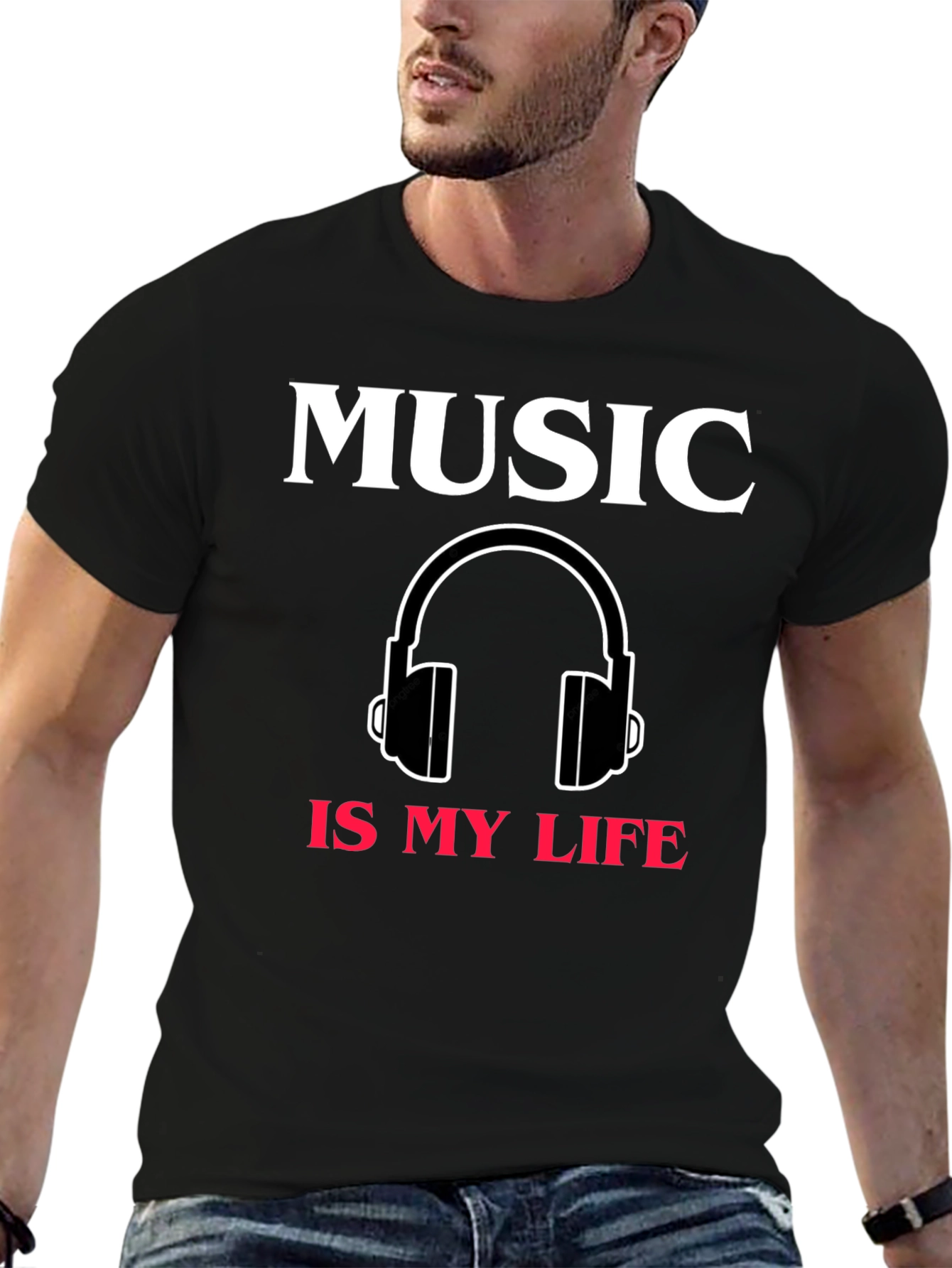 Black Music Is My Life T-Shirt | Musician Tee view 6