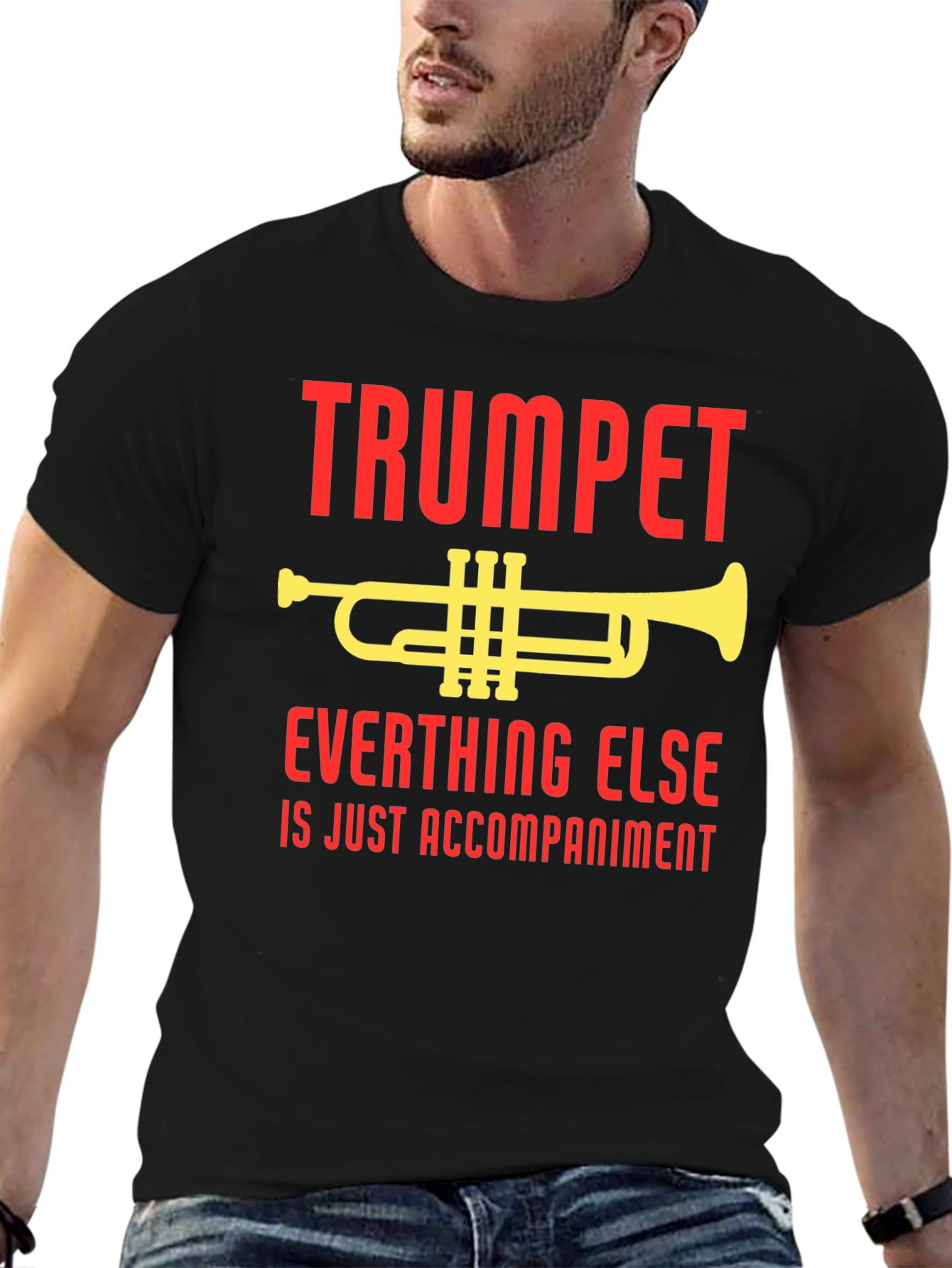 Black Trumpet Everything Else Accompaniment T-Shirt view 6