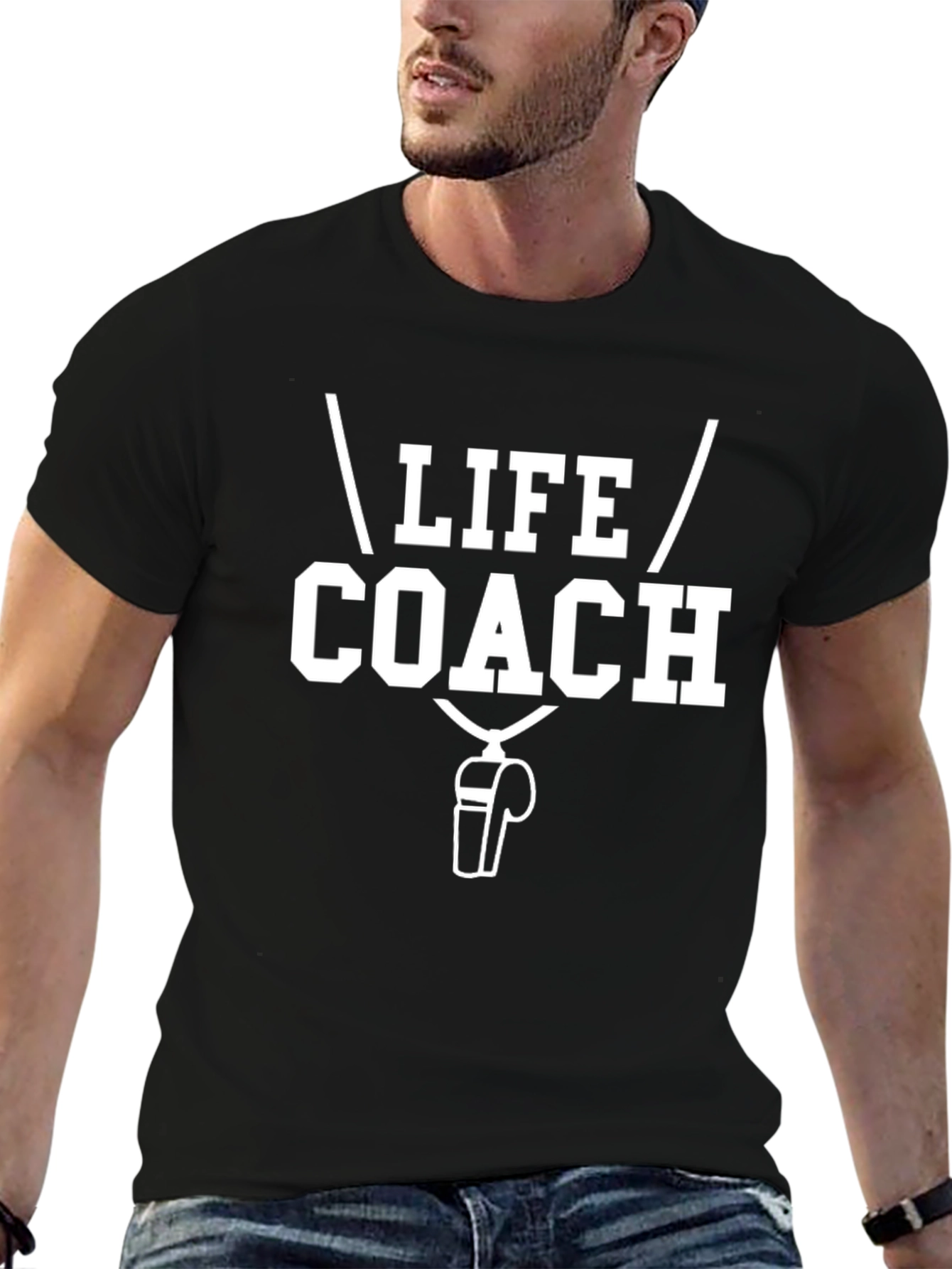 Black Life Coach T-Shirt view 6