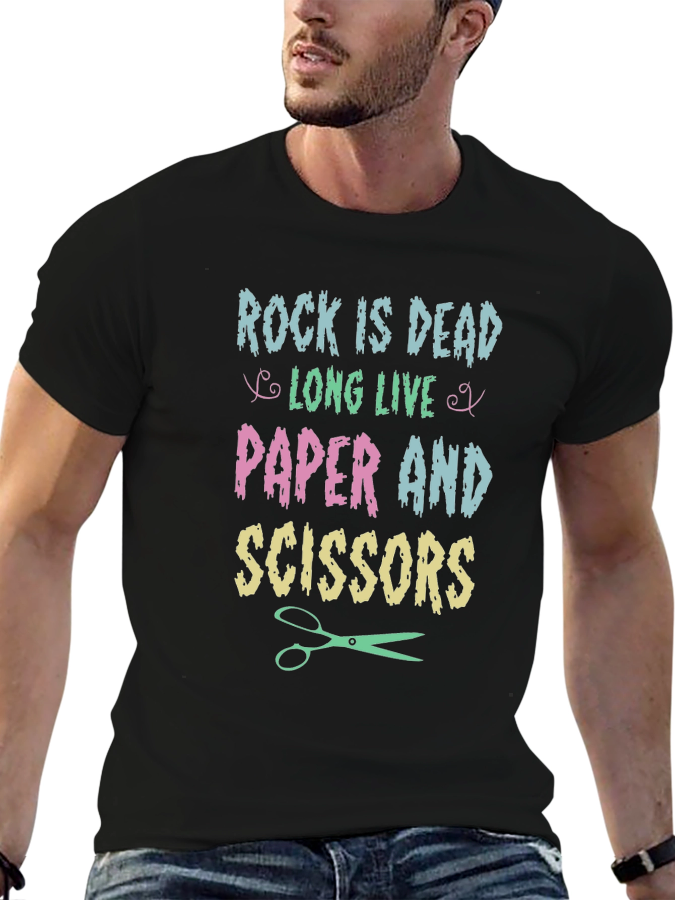 Black Rock is Dead T-Shirt - Paper Scissors Tee view 6
