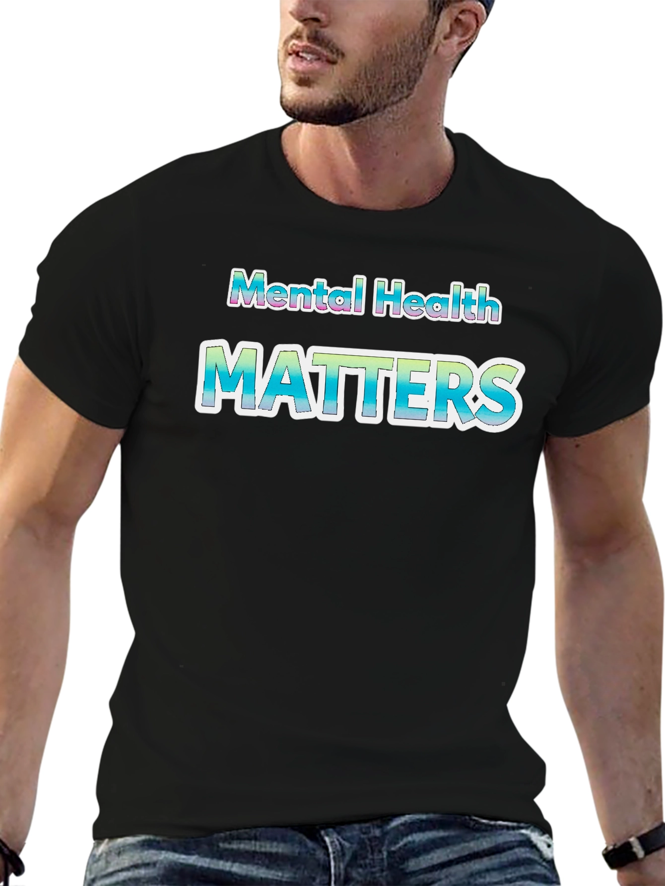 Black Mental Health Matters Graphic Tee view 6
