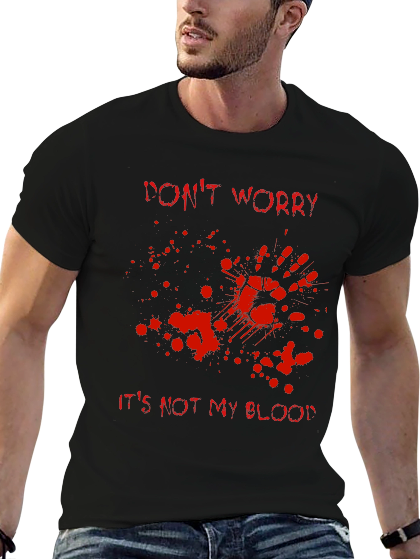 Black Don't Worry It's Not My Blood T-Shirt view 6