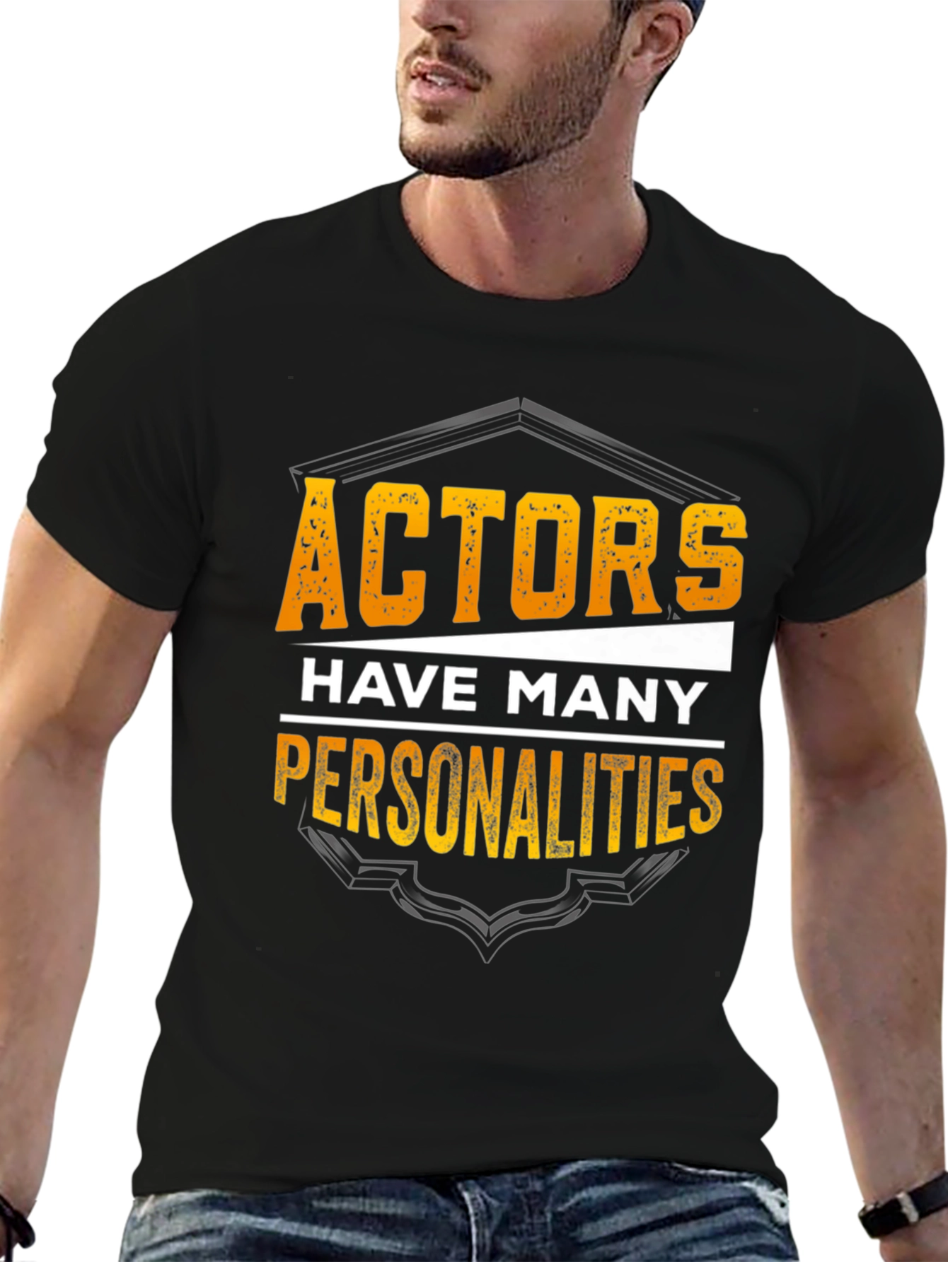 Black Actors Have Many Personalities Black T-Shirt view 6
