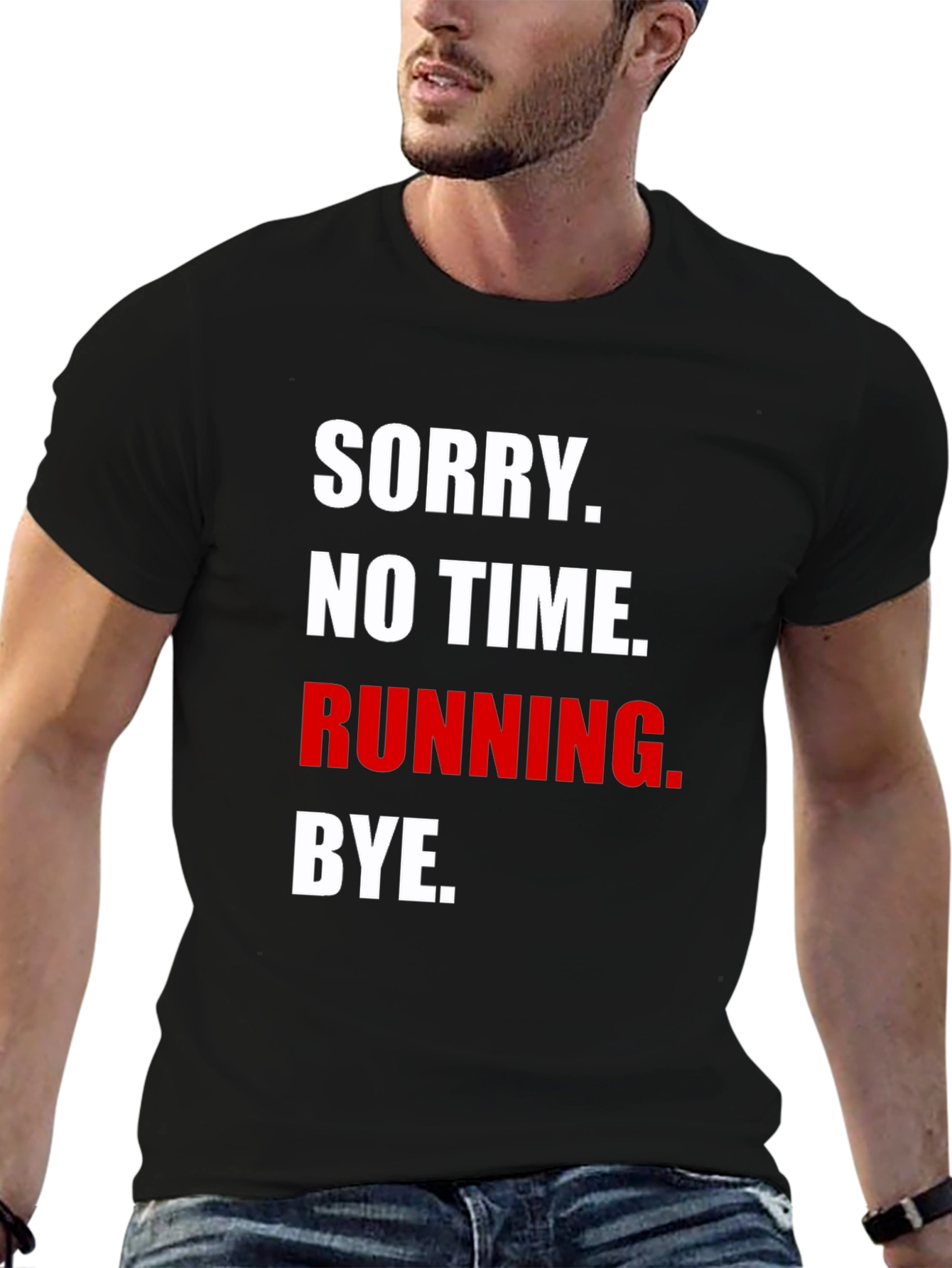 Black Running Excuse Graphic Tee view 6