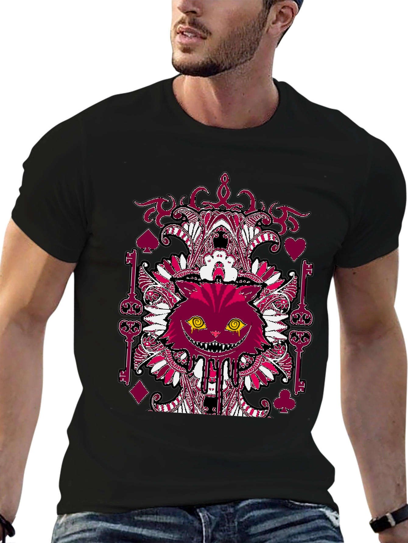 Cheshire Cat Graphic Tee - Alice in Wonderland Style - 6