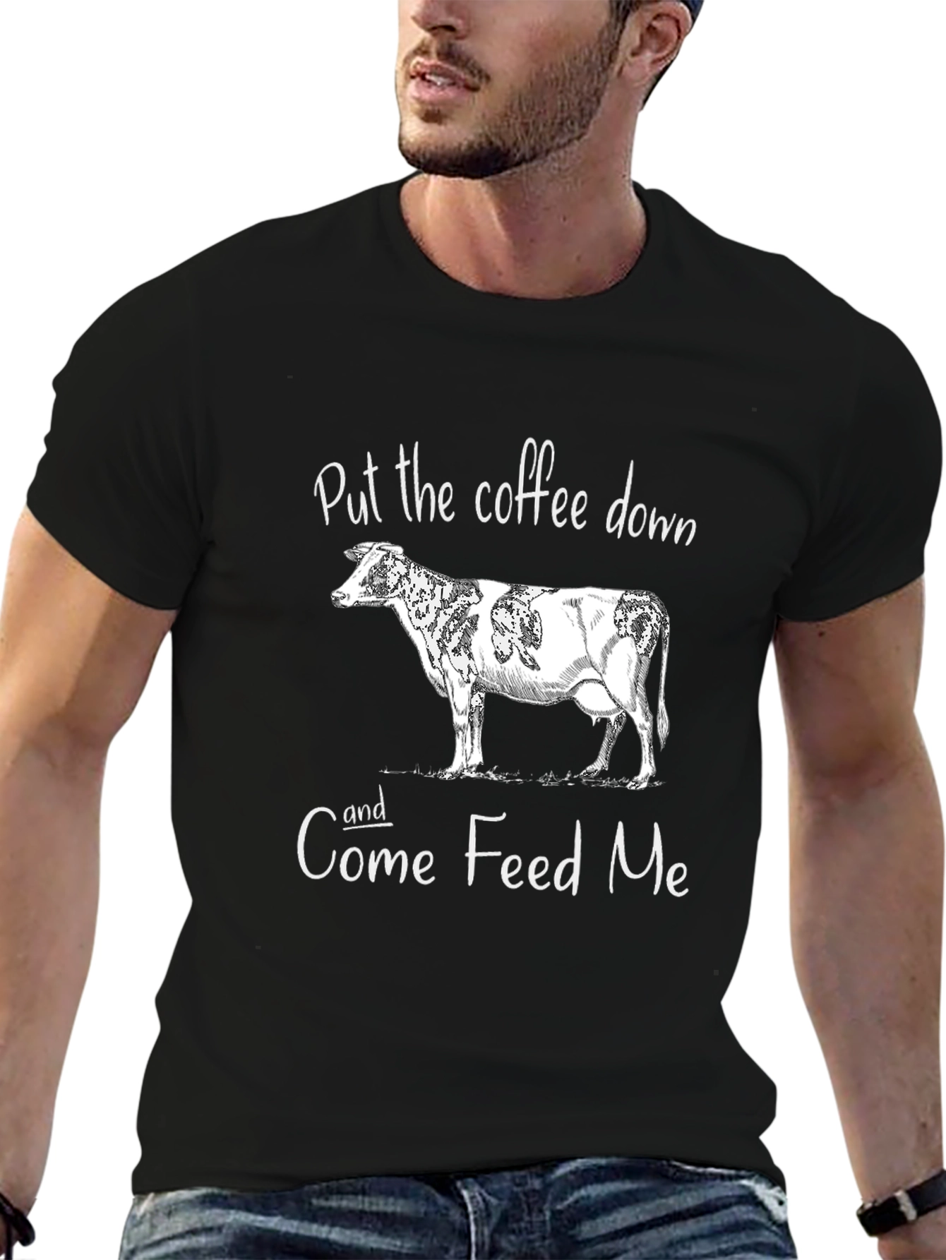 Black Cow T-Shirt - Put the Coffee Down view 6