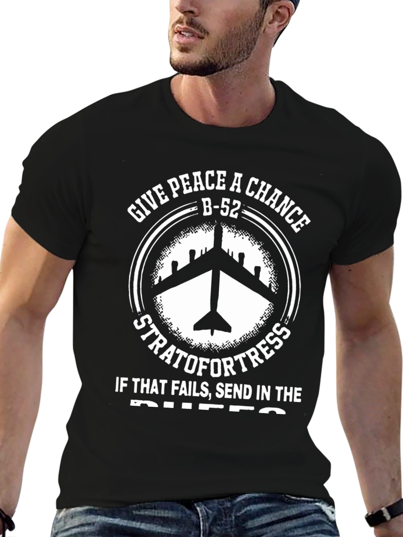 B-52 Stratofortress Graphic T-Shirt - Give Peace A Chance - 6