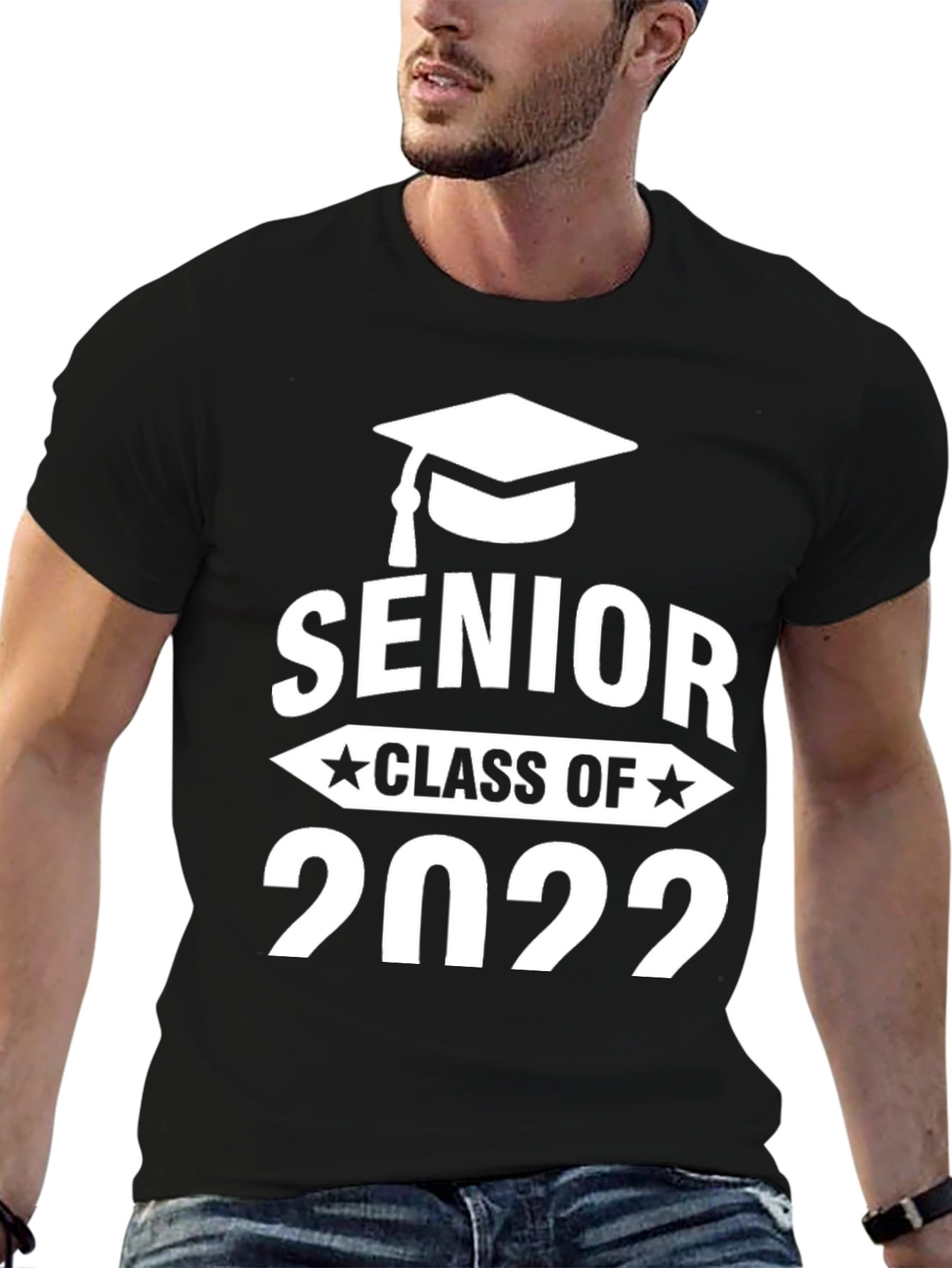 Black Senior Class of 2022 Graduation T-Shirt view 6