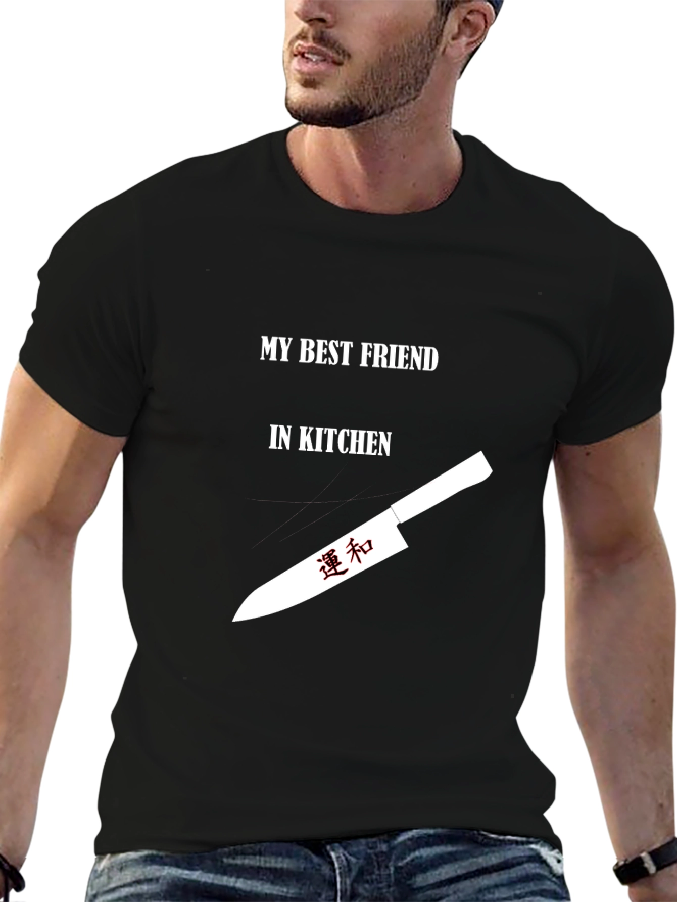 Black Best Friend in Kitchen T-Shirt view 6