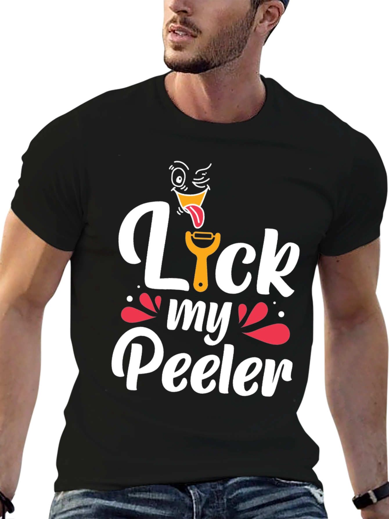 Black Lick My Peeler Graphic T-Shirt view 6