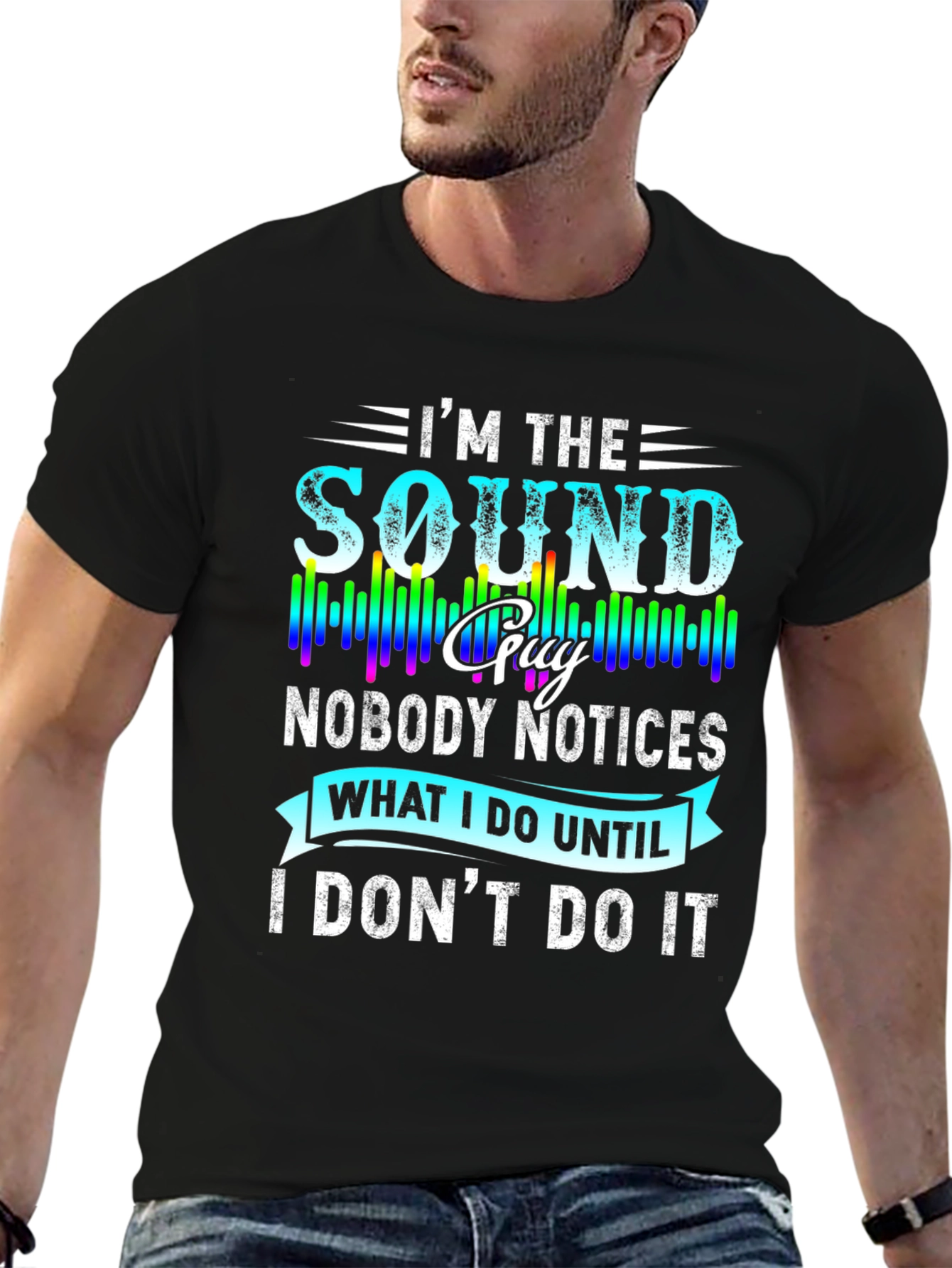Black I'm the Sound Guy T-Shirt - Funny Audio Engineer Tee view 6