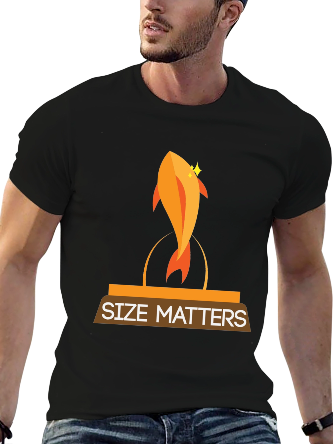 Black Size Matters Graphic Tee view 6