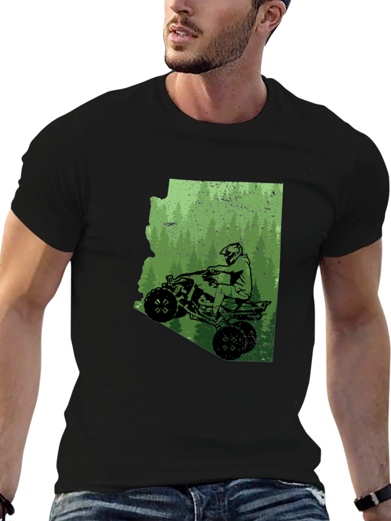 Black Arizona ATV Ride T-Shirt - Black Graphic Tee view 6