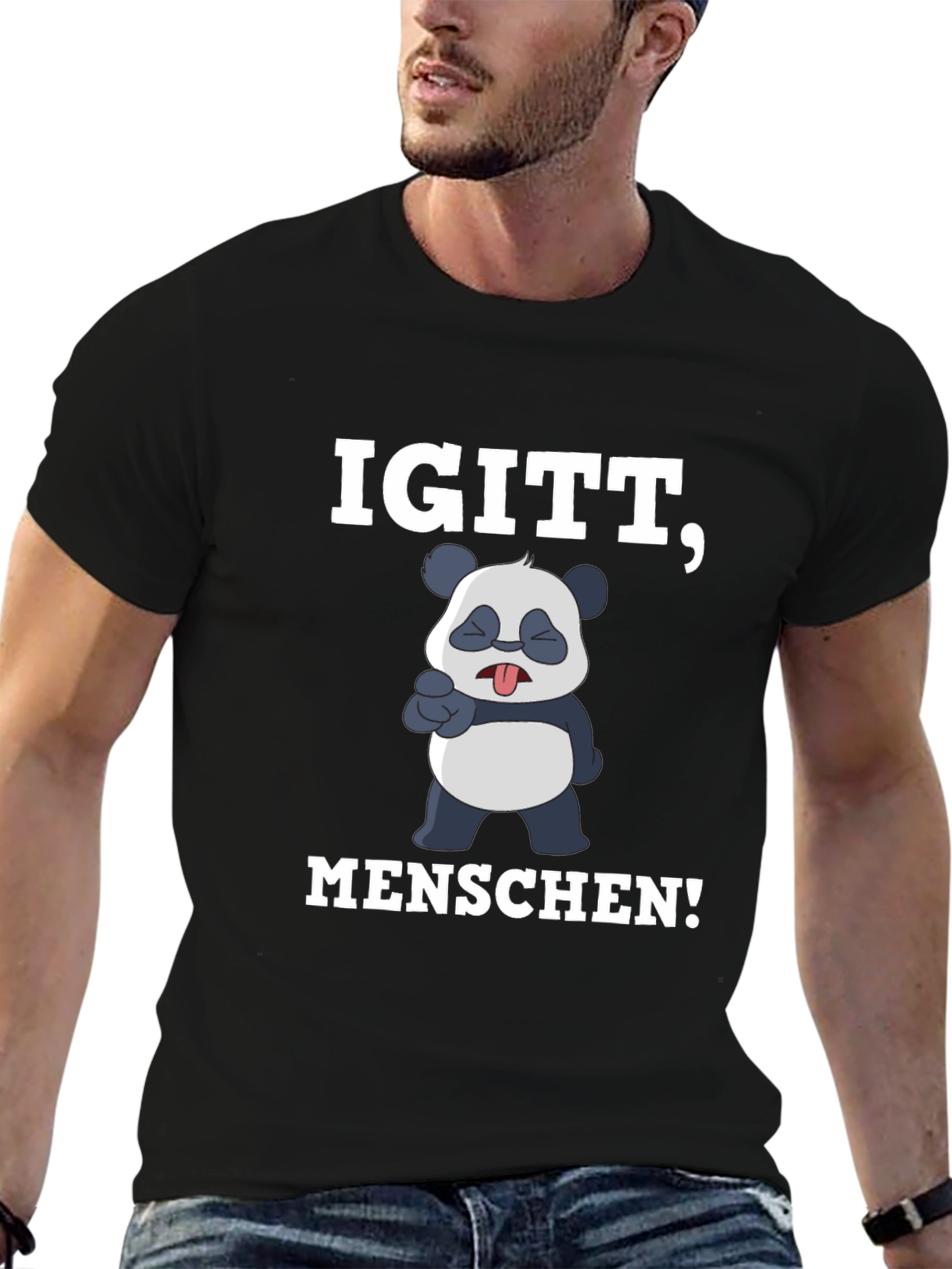 Black Igiitt, Menschen! Panda Graphic T-Shirt view 6