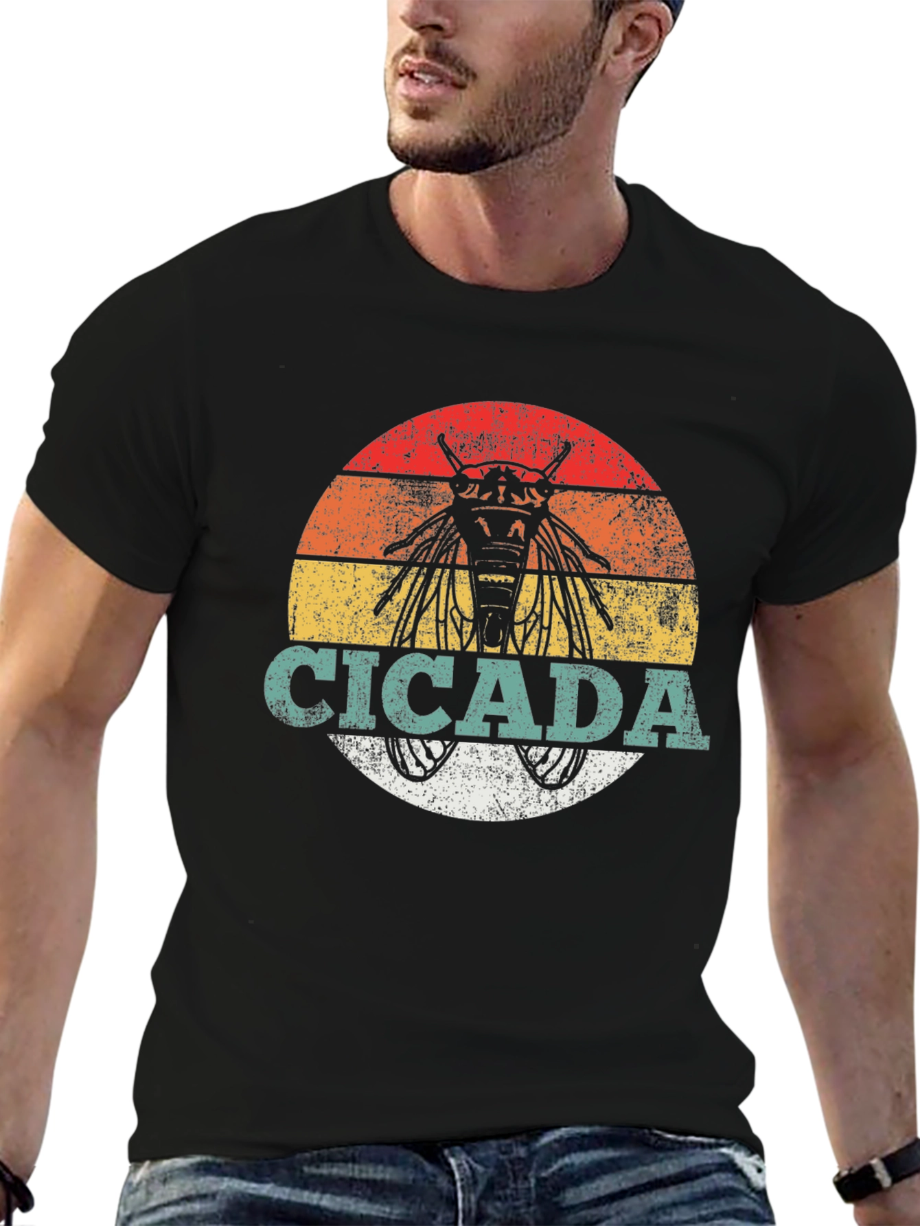 Cicada Insect Graphic T-Shirt - Retro Style - 6