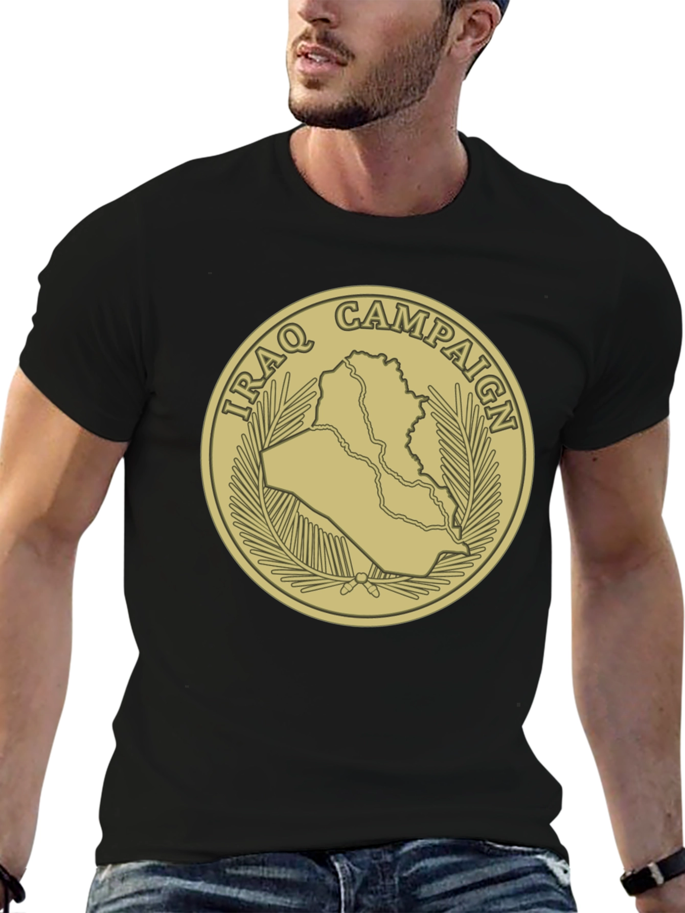 Black Iraq Campaign T-Shirt view 6
