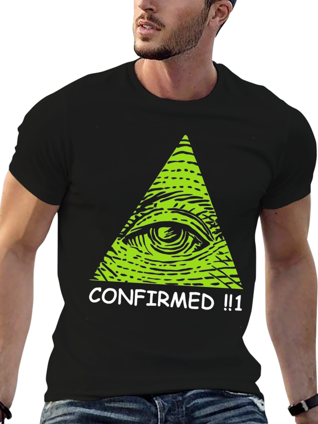 Black Illuminati Eye T-Shirt - Confirmed! Conspiracy Tee view 6