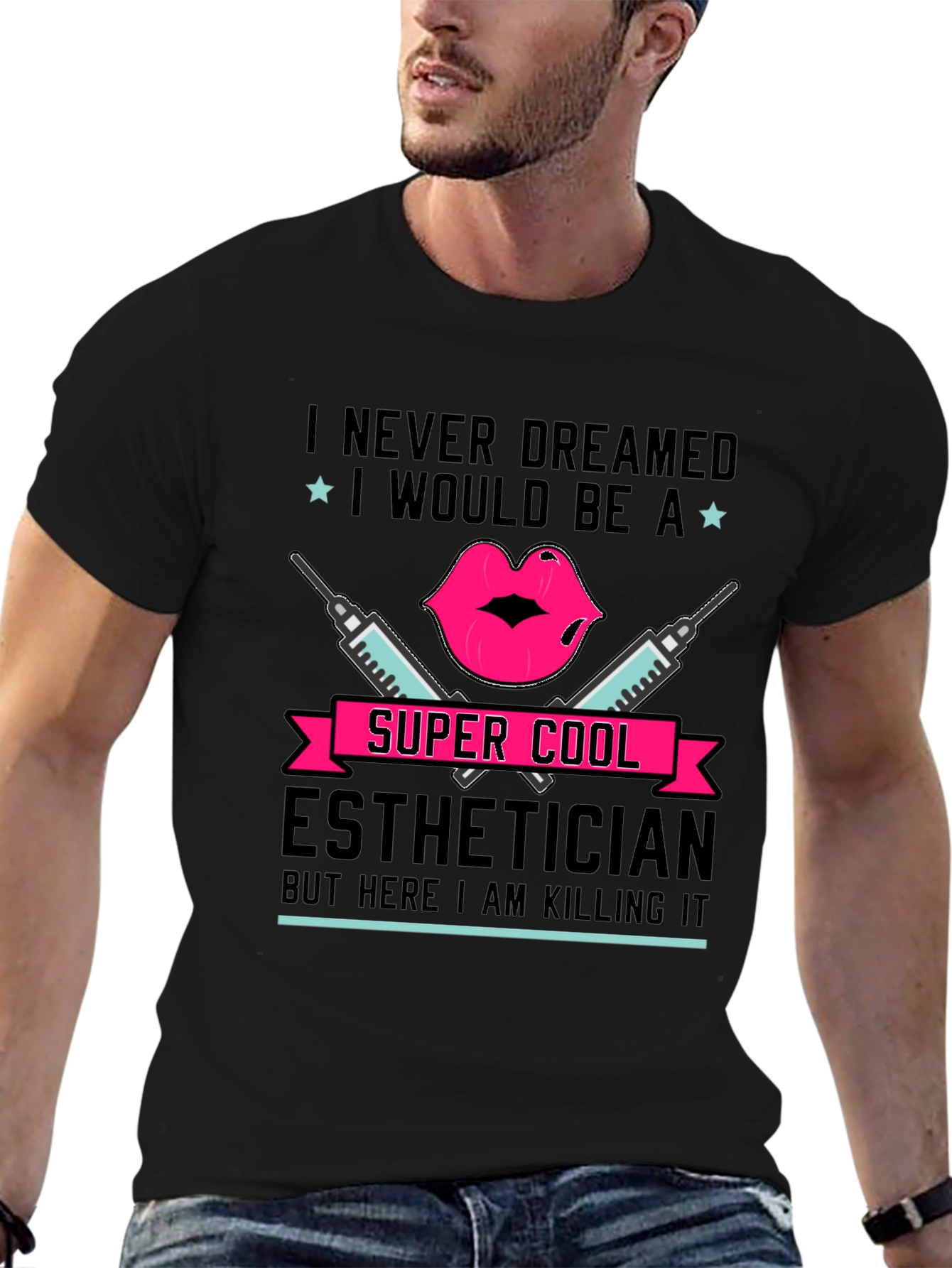 Black Cool Esthetician T-Shirt - Beauty Expert Gift view 6