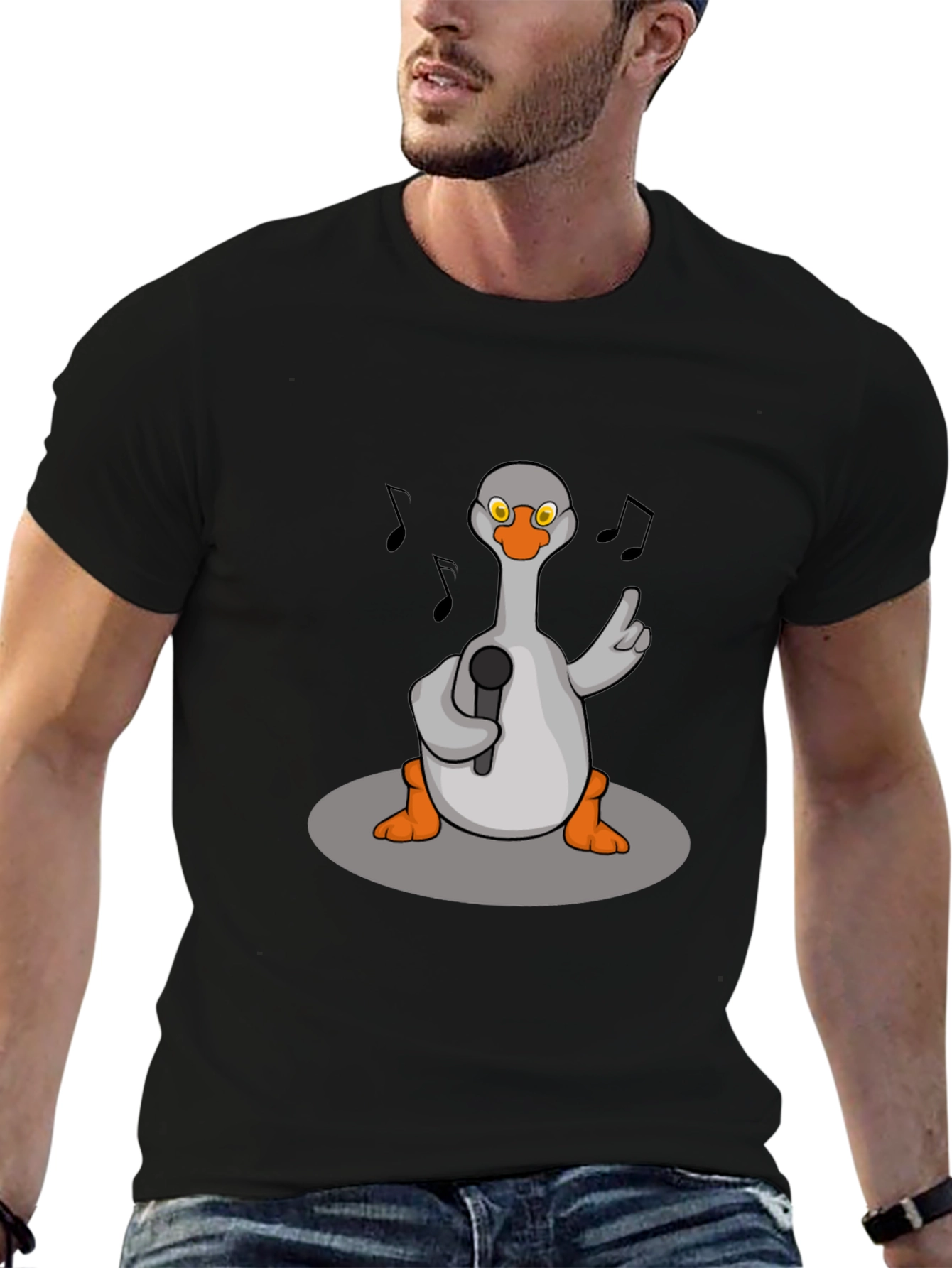 Black Singing Goose Graphic T-Shirt view 6