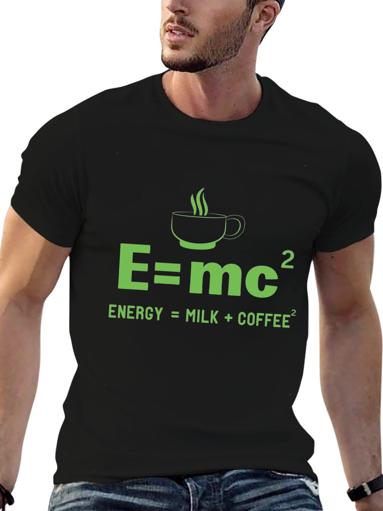 Black Energy = Milk + Coffee² T-Shirt view 6
