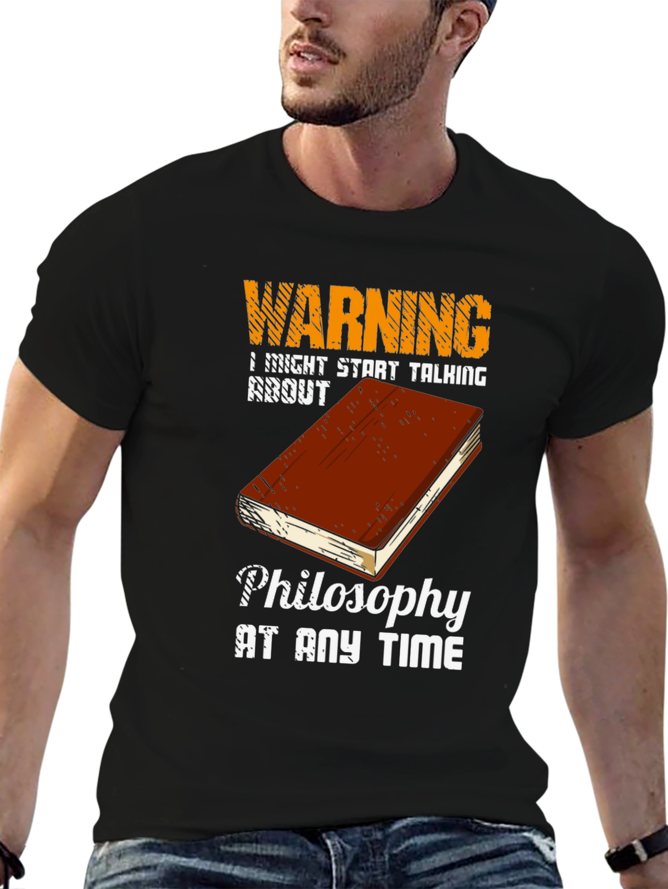 Black Warning Philosophy T-Shirt view 6