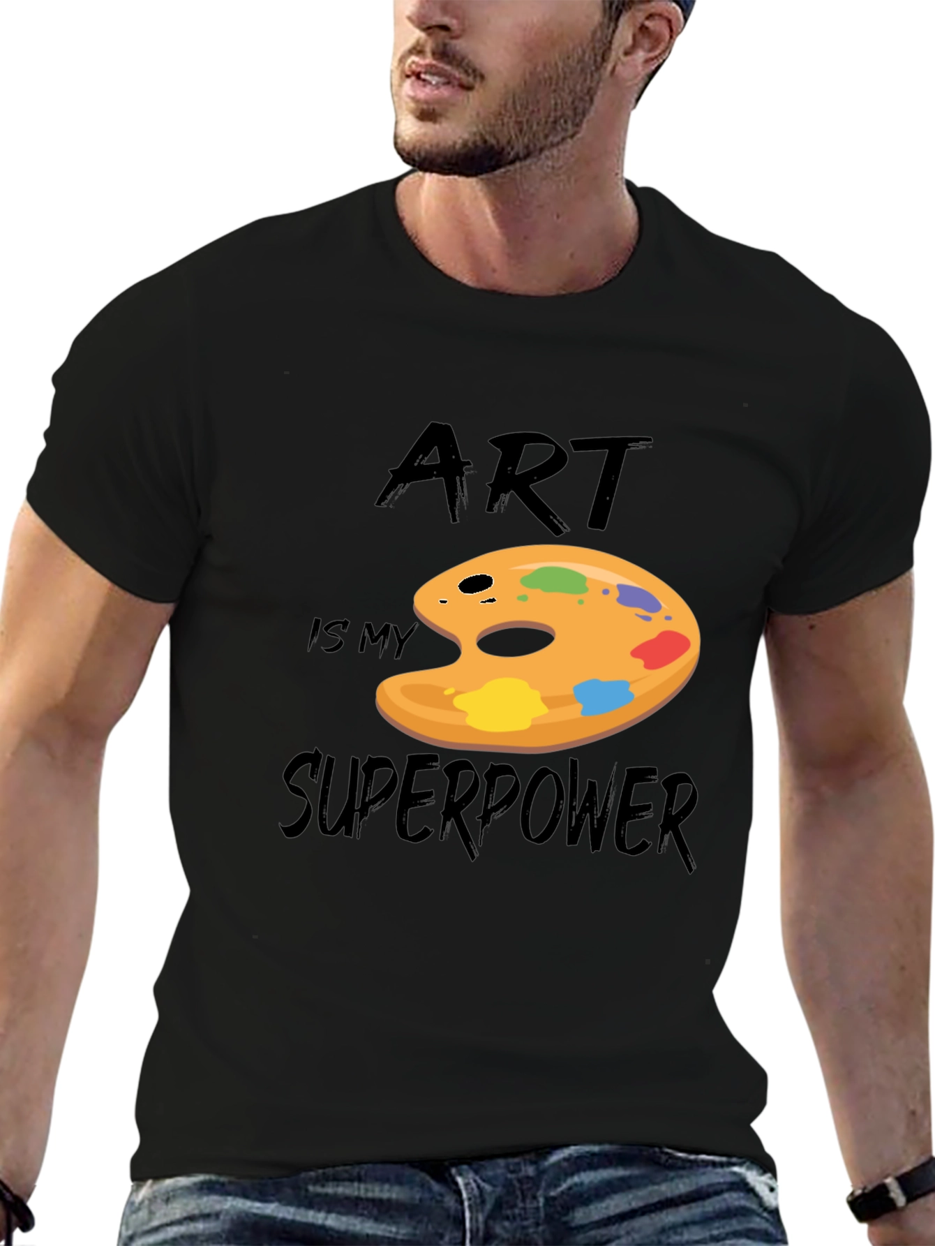 Black Art is My Superpower Graphic T-Shirt view 6