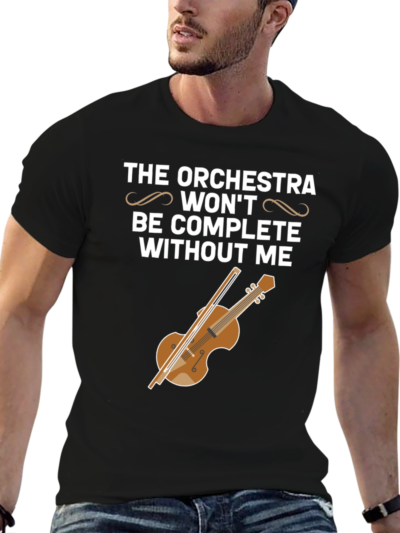 Black Orchestra Violin T-Shirt - Funny Musician Tee view 6