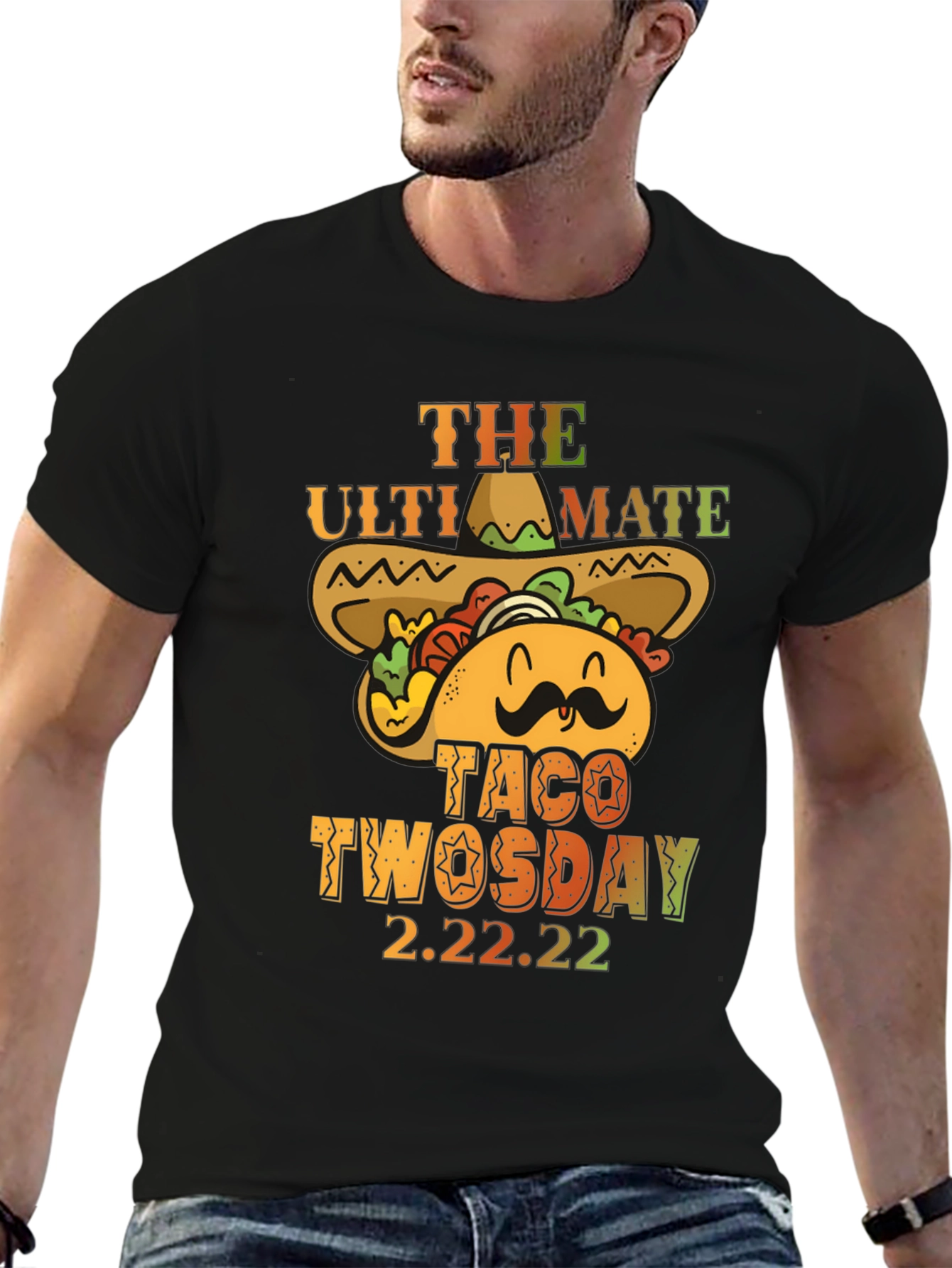 Black Ultimate Taco Twosday 2.22.22 Graphic Tee view 6