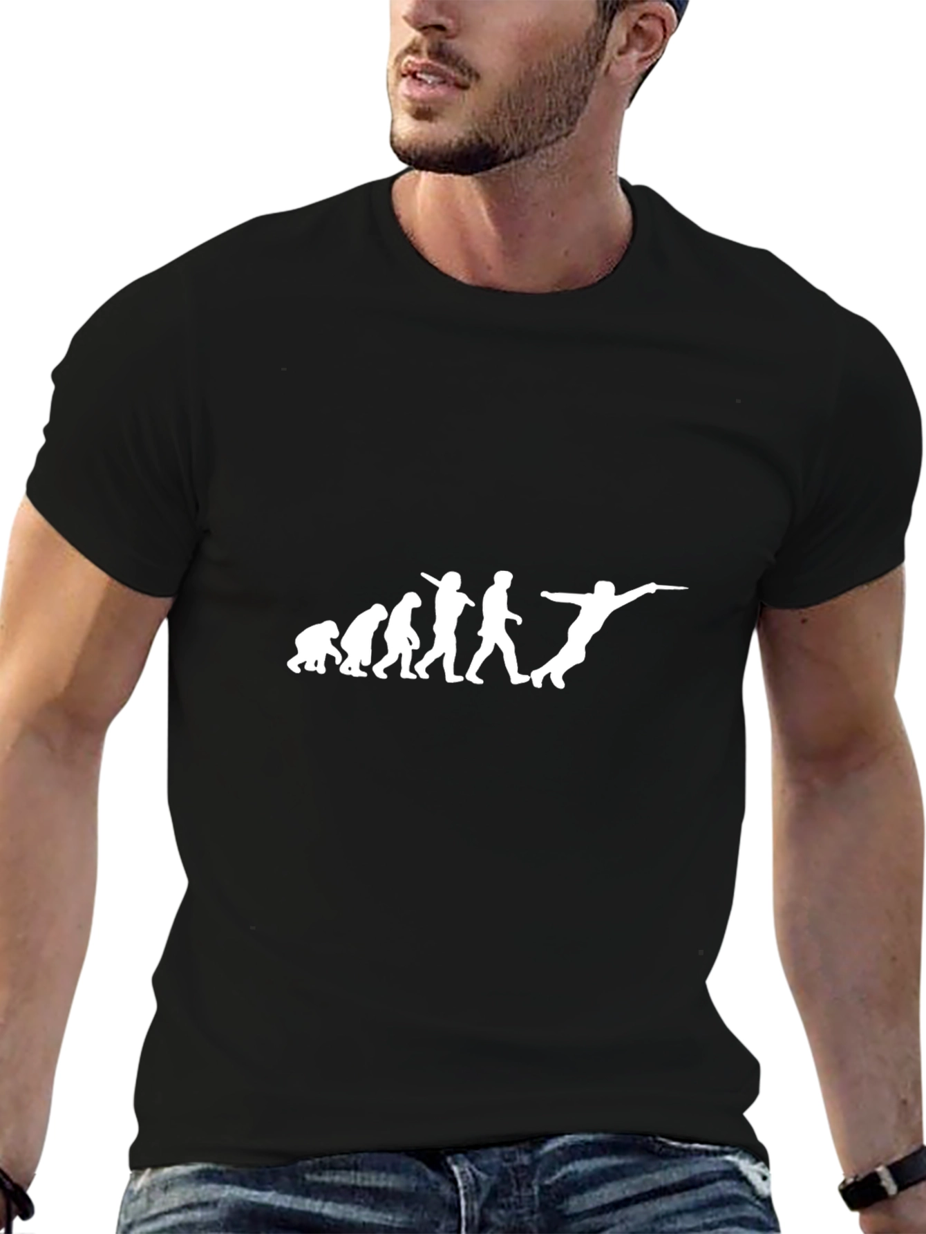 Black Evolution Ultimate Frisbee T-Shirt - Black view 6