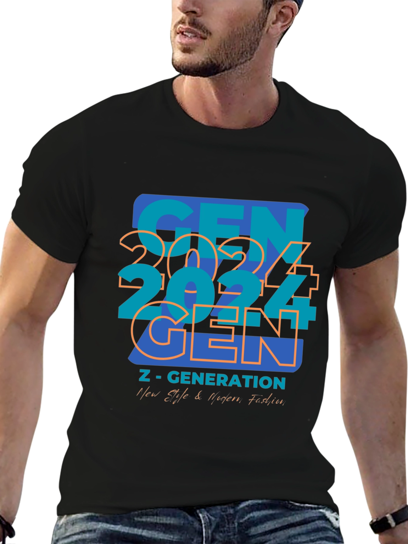 Black Gen Z Graphic Tee - New Age Fashion view 6
