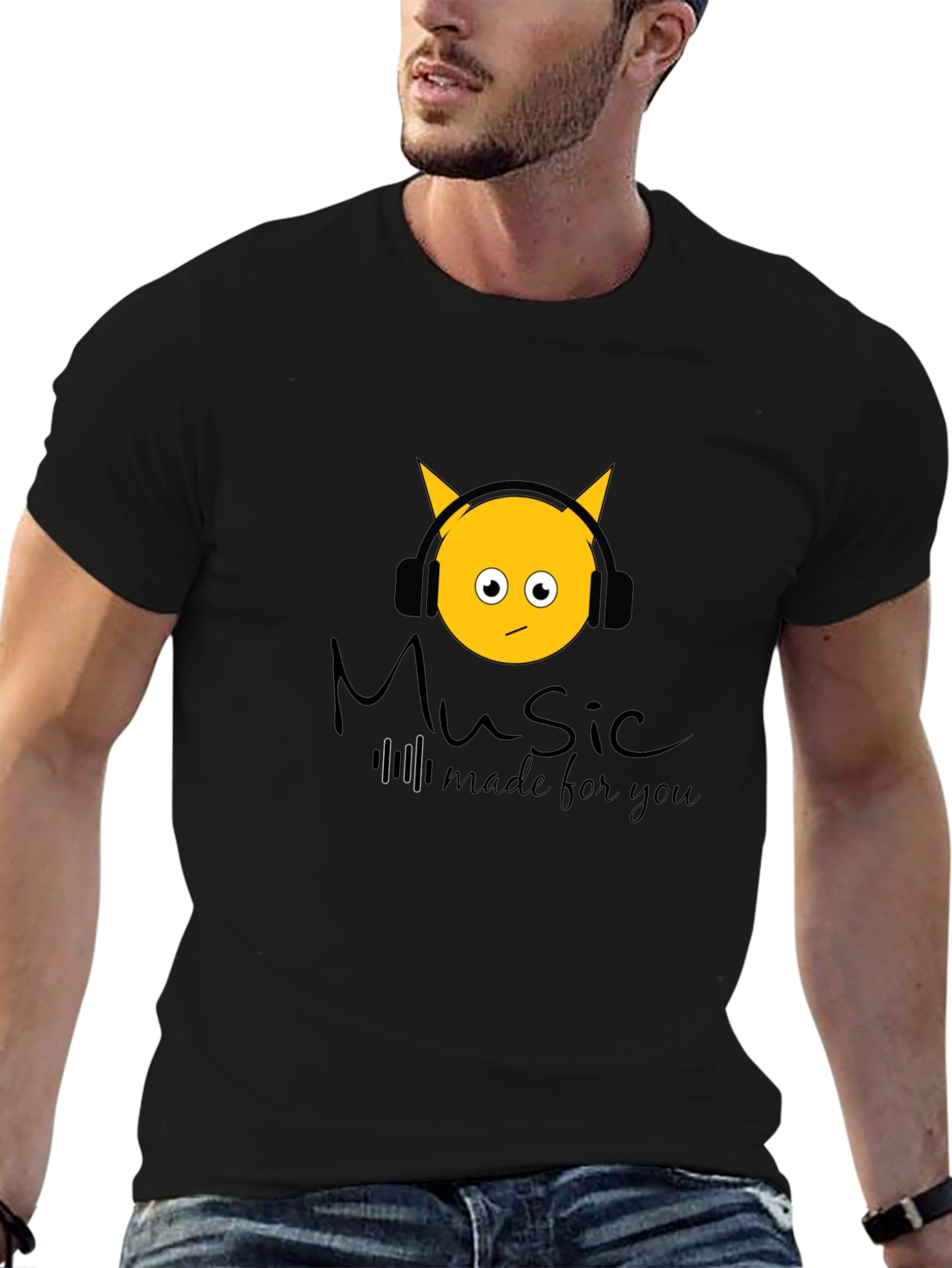 Black Music Made For You Black T-Shirt view 6