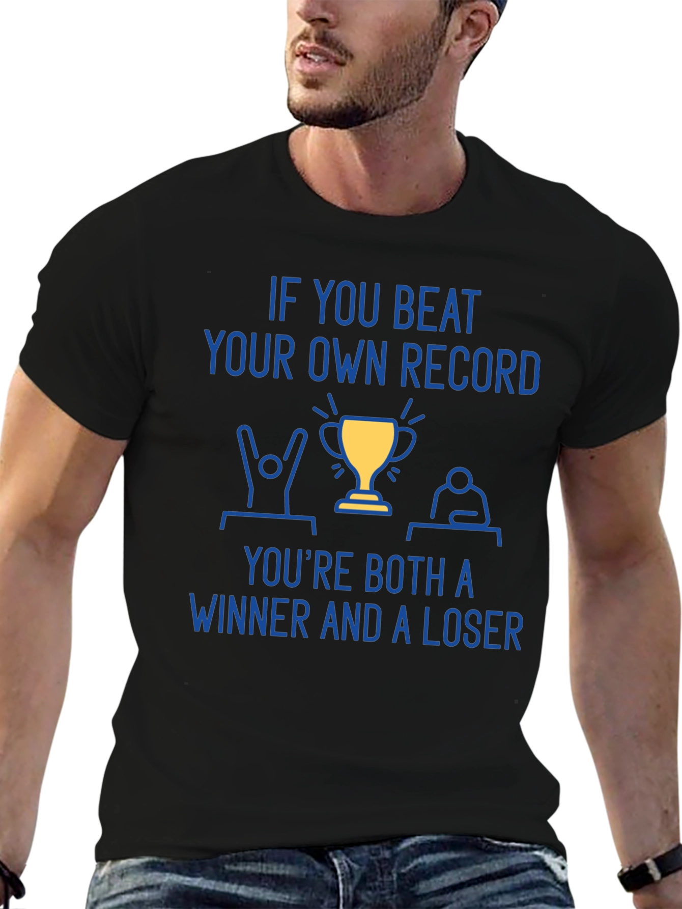 Black Winner & Loser T-Shirt - Motivational Tee view 6
