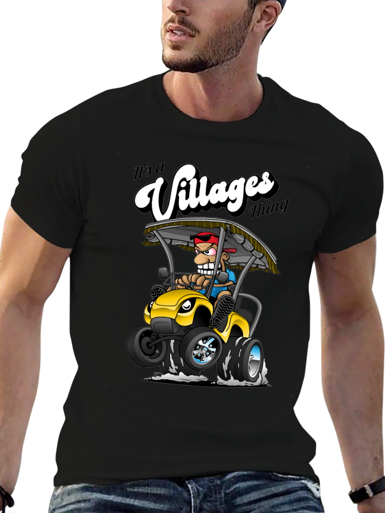 Black It's a Villages Thing Black T-Shirt view 6