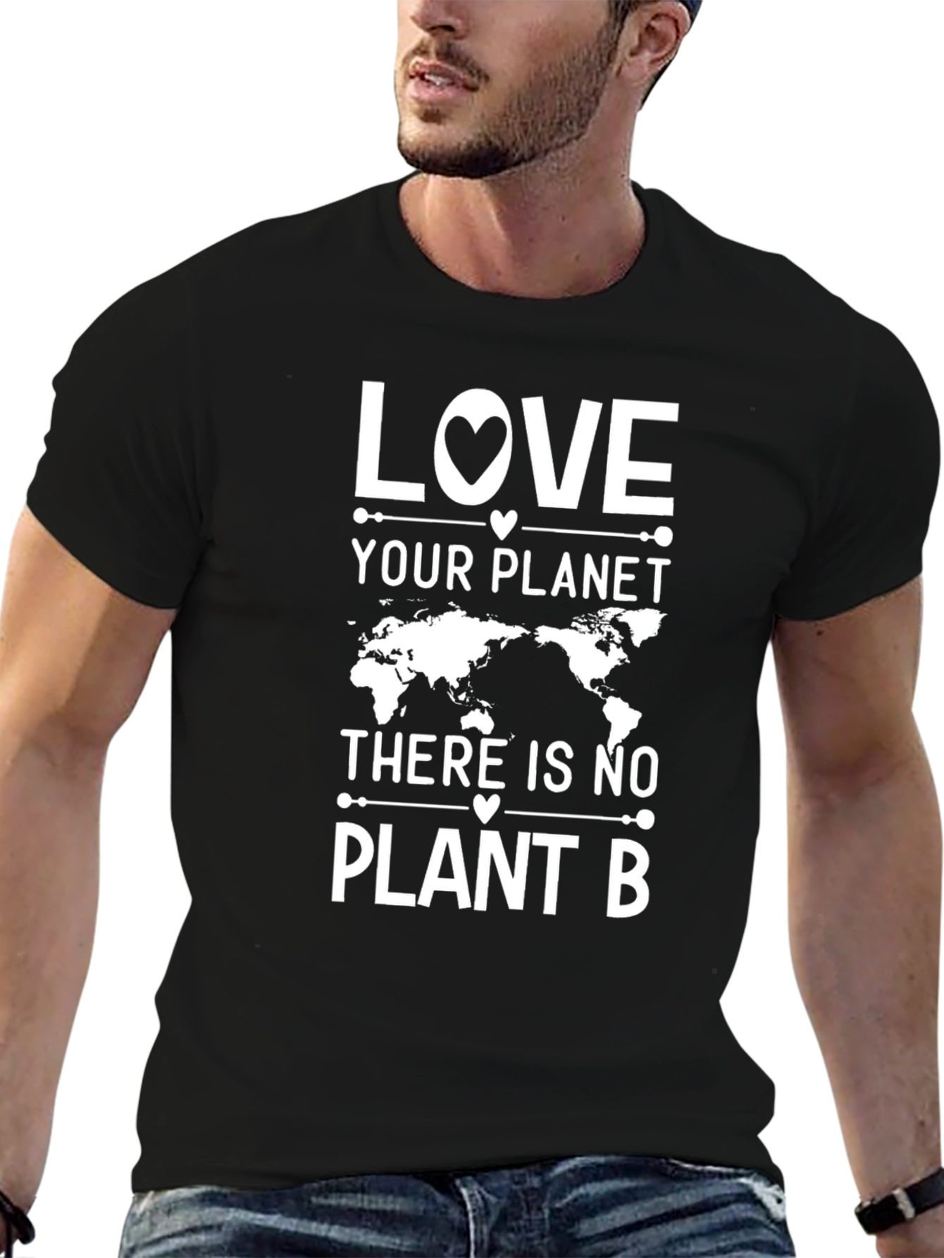Black Love Your Planet T-Shirt - No Planet B - Earth Day Tee view 6