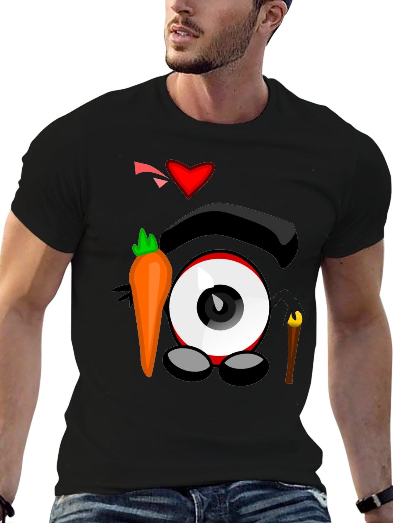 Black Eye Love Carrots Black Graphic Tee view 6
