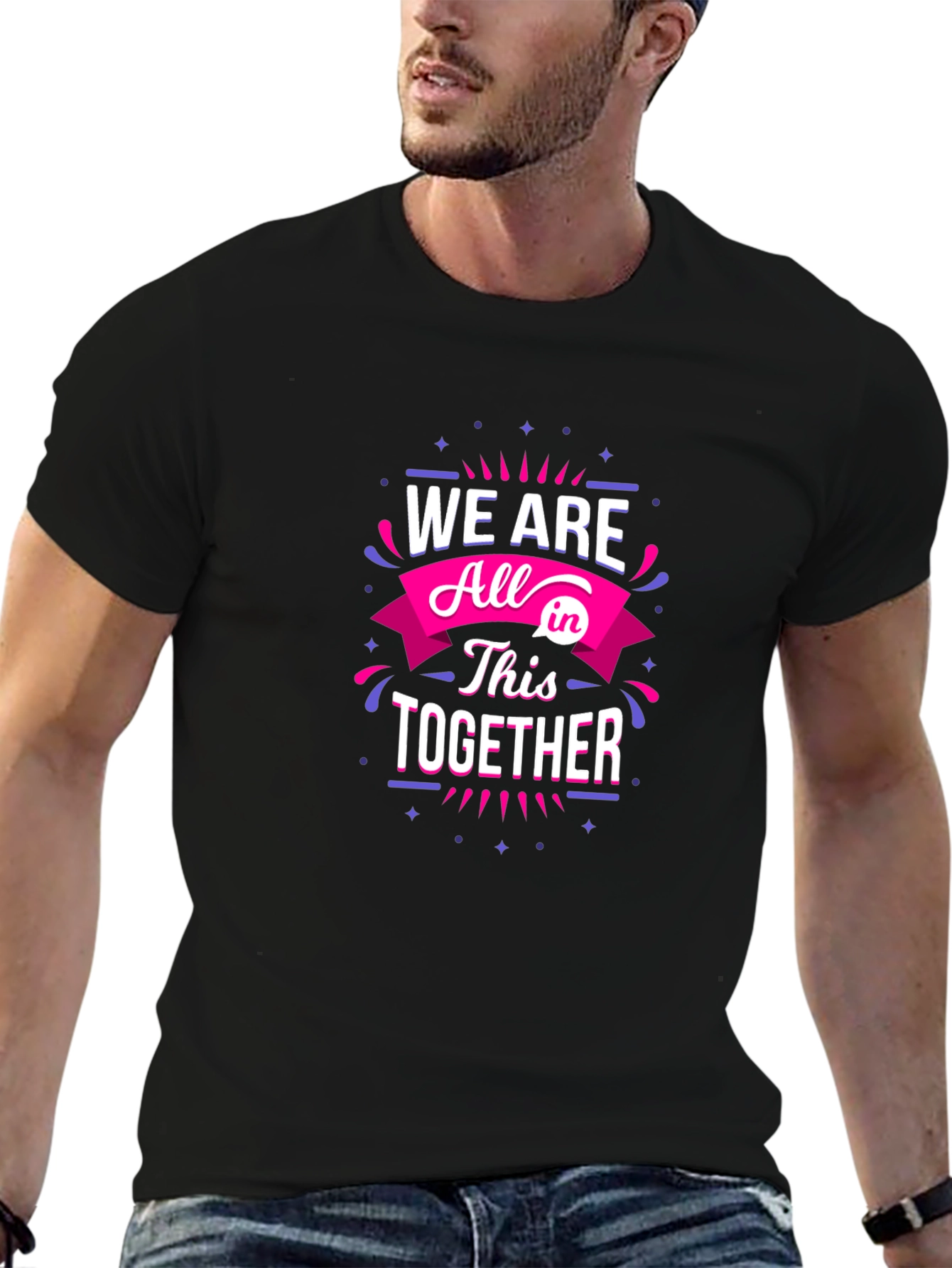 Black We Are All in This Together Graphic T-Shirt view 6