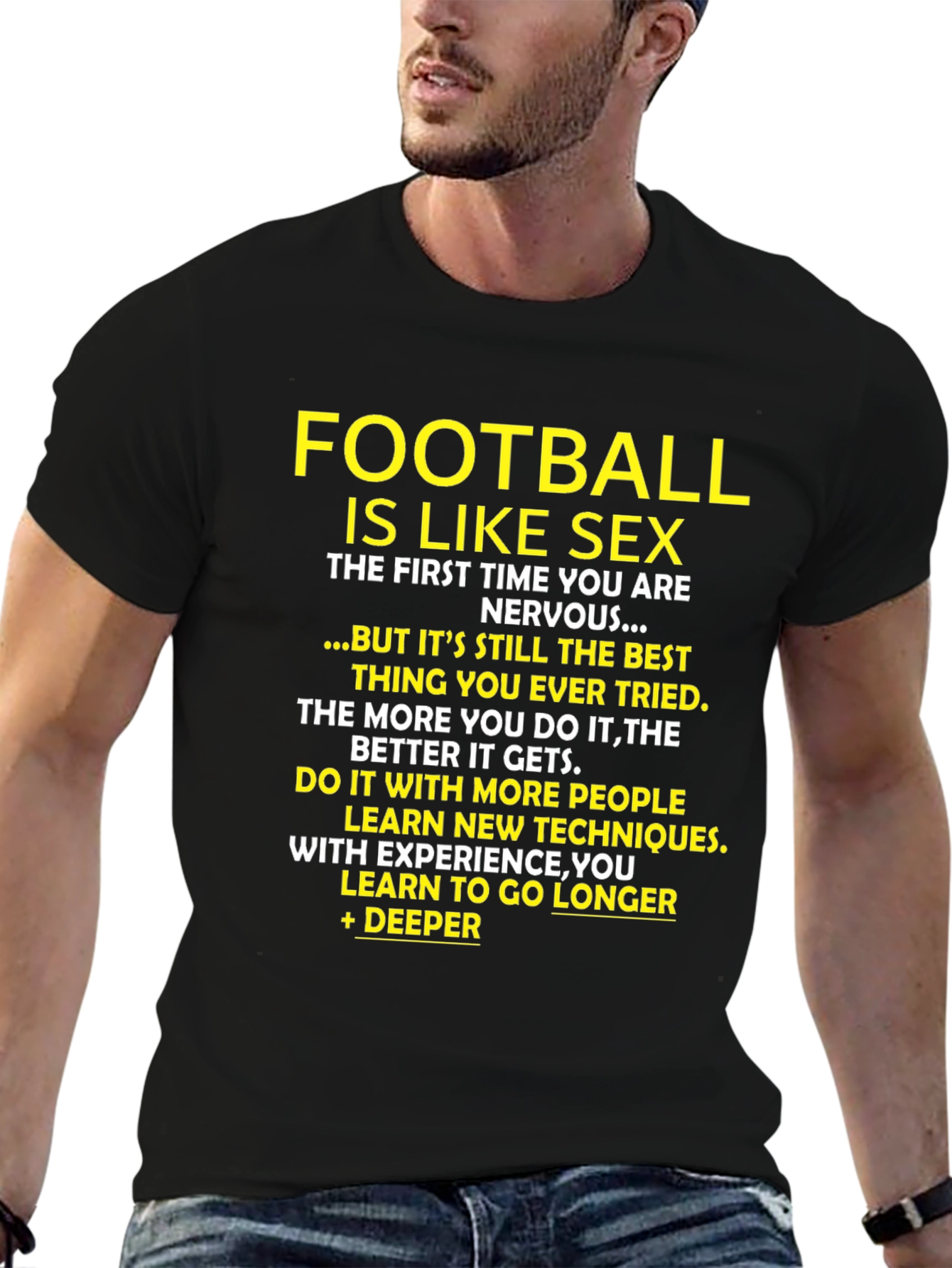 Black Football is Like Sex T-Shirt view 6