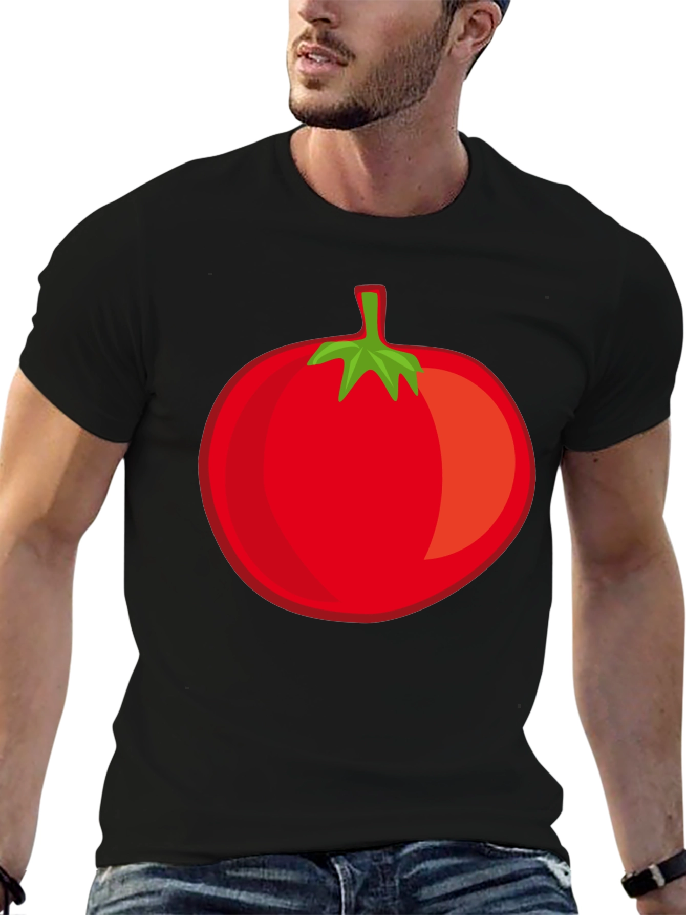 Tomato Graphic Black T-Shirt - 6