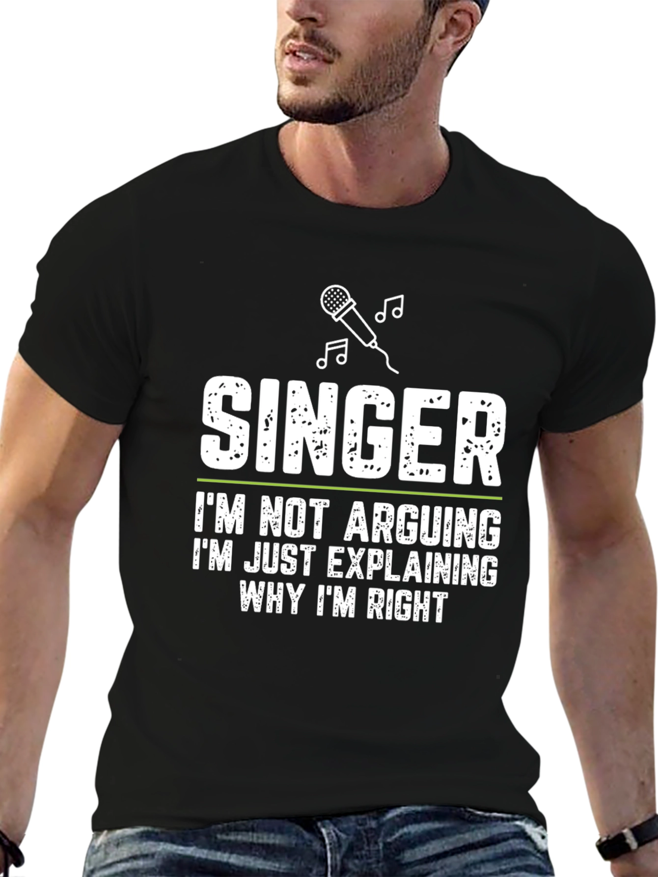 Black Singer Arguing Funny Graphic Tee view 6