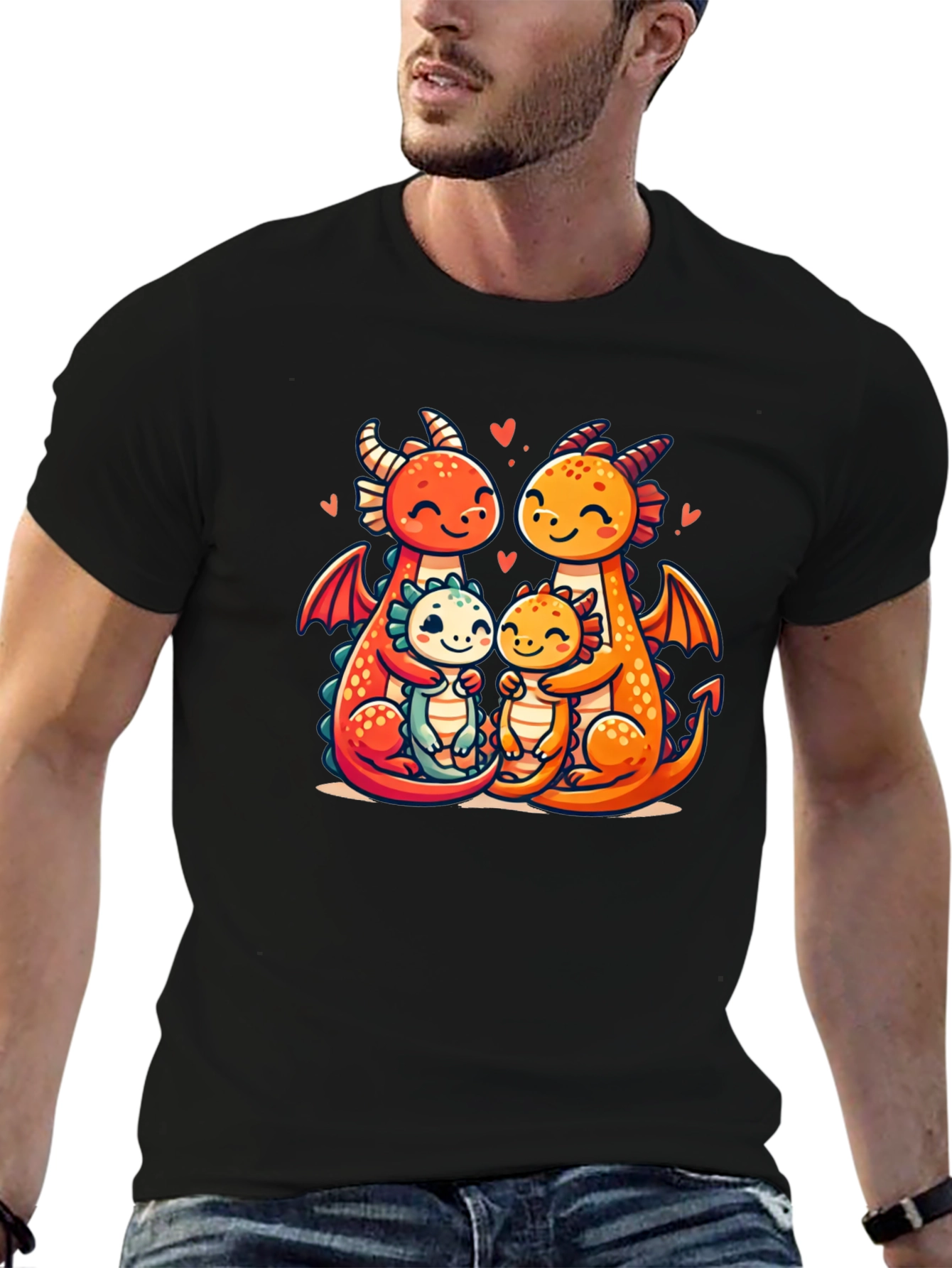 Black Dragon Family Love Black T-Shirt view 6