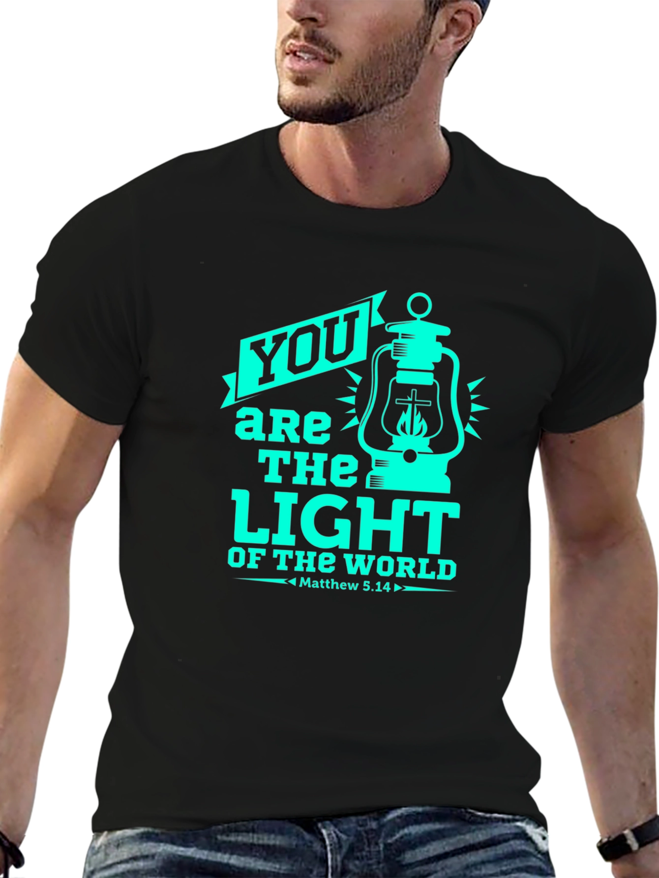 Black You Are The Light T-Shirt view 6
