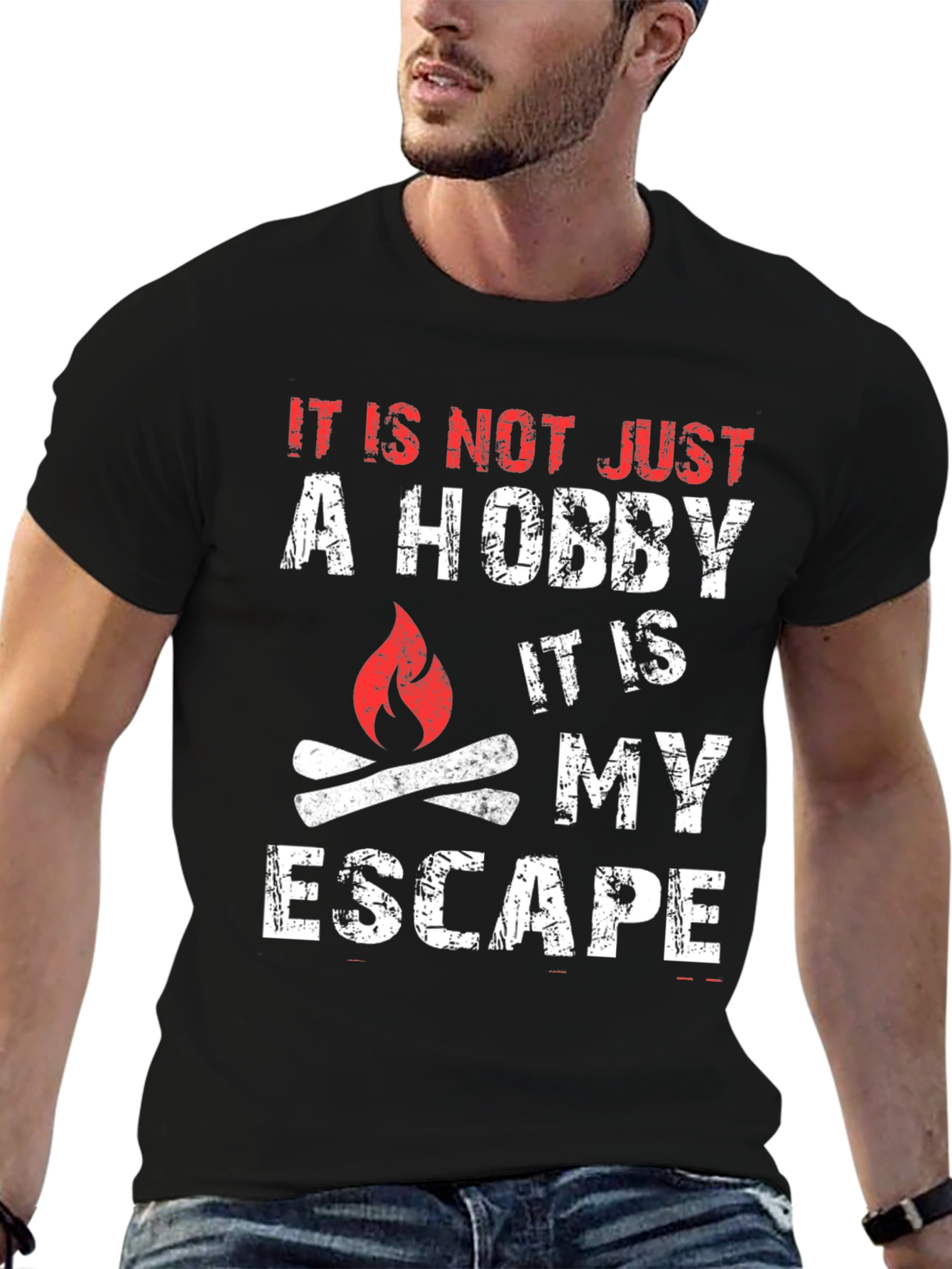 Black Hobby Escape Graphic T-Shirt view 6